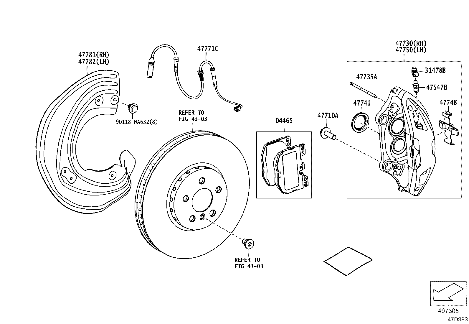 04465-WAA05 PAD KIT, DISC BRAKE, FRONT product image