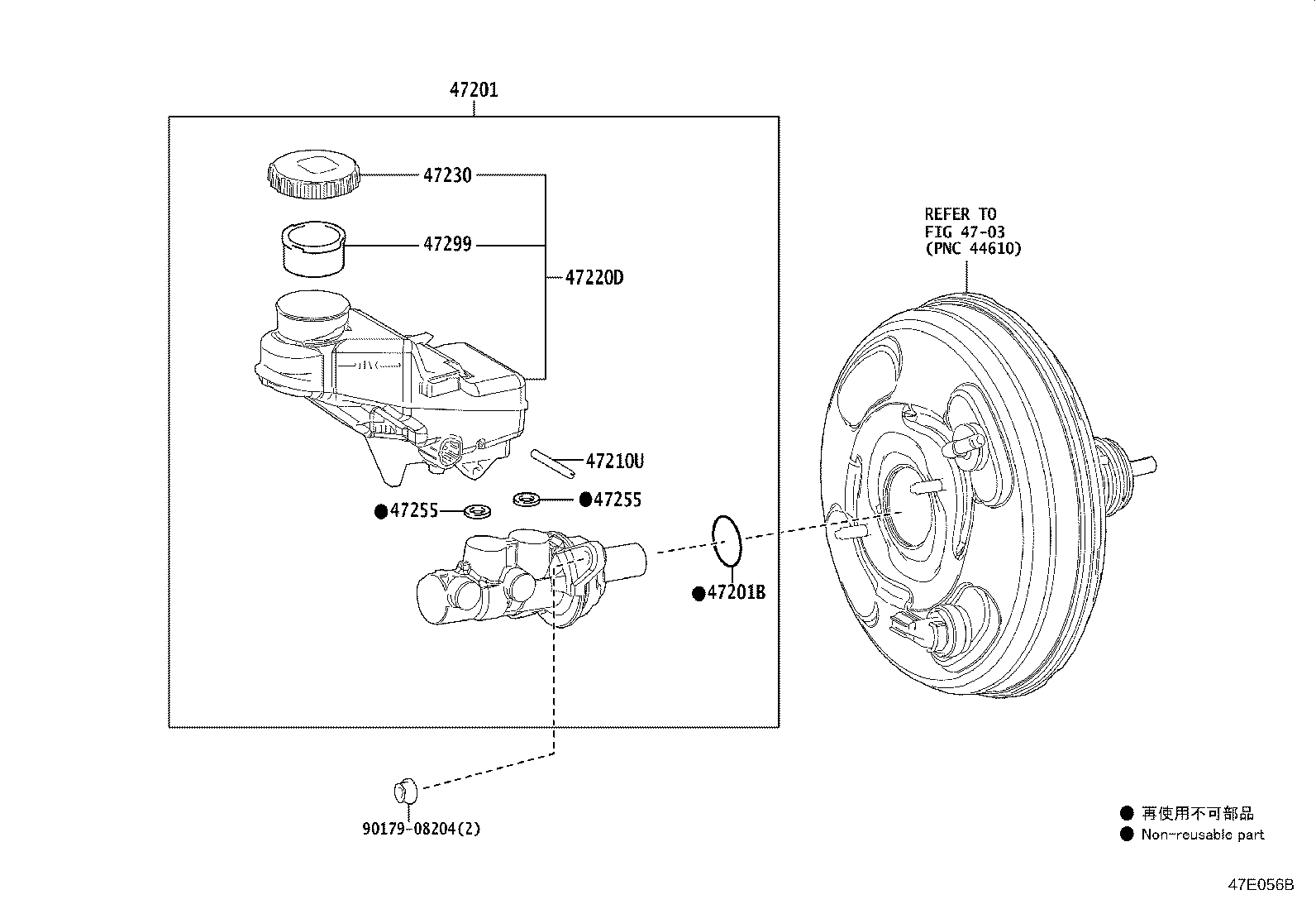 47201-12C70 CYLINDER SUB-ASSY, BRAKE MASTER product image