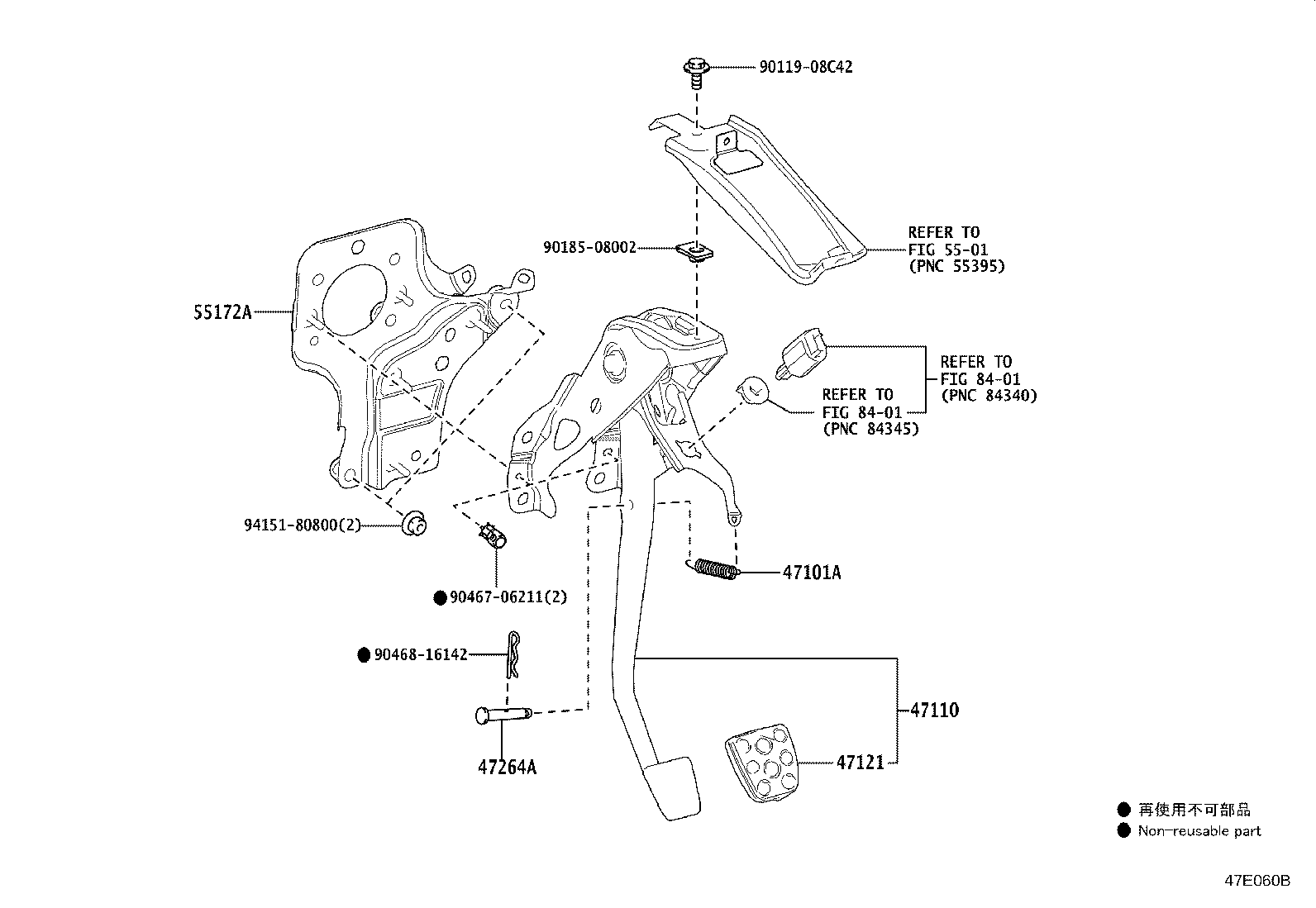 47110-12470 SUPPORT ASSY, BRAKE PEDAL product image