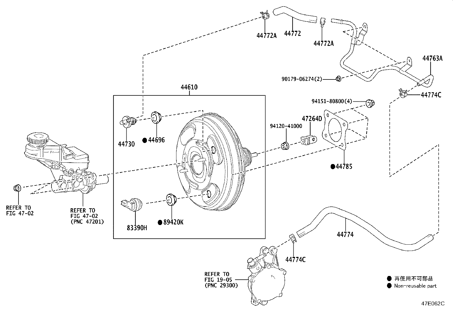 44774-12B10 HOSE, UNION TO CONNECTOR TUBE product image