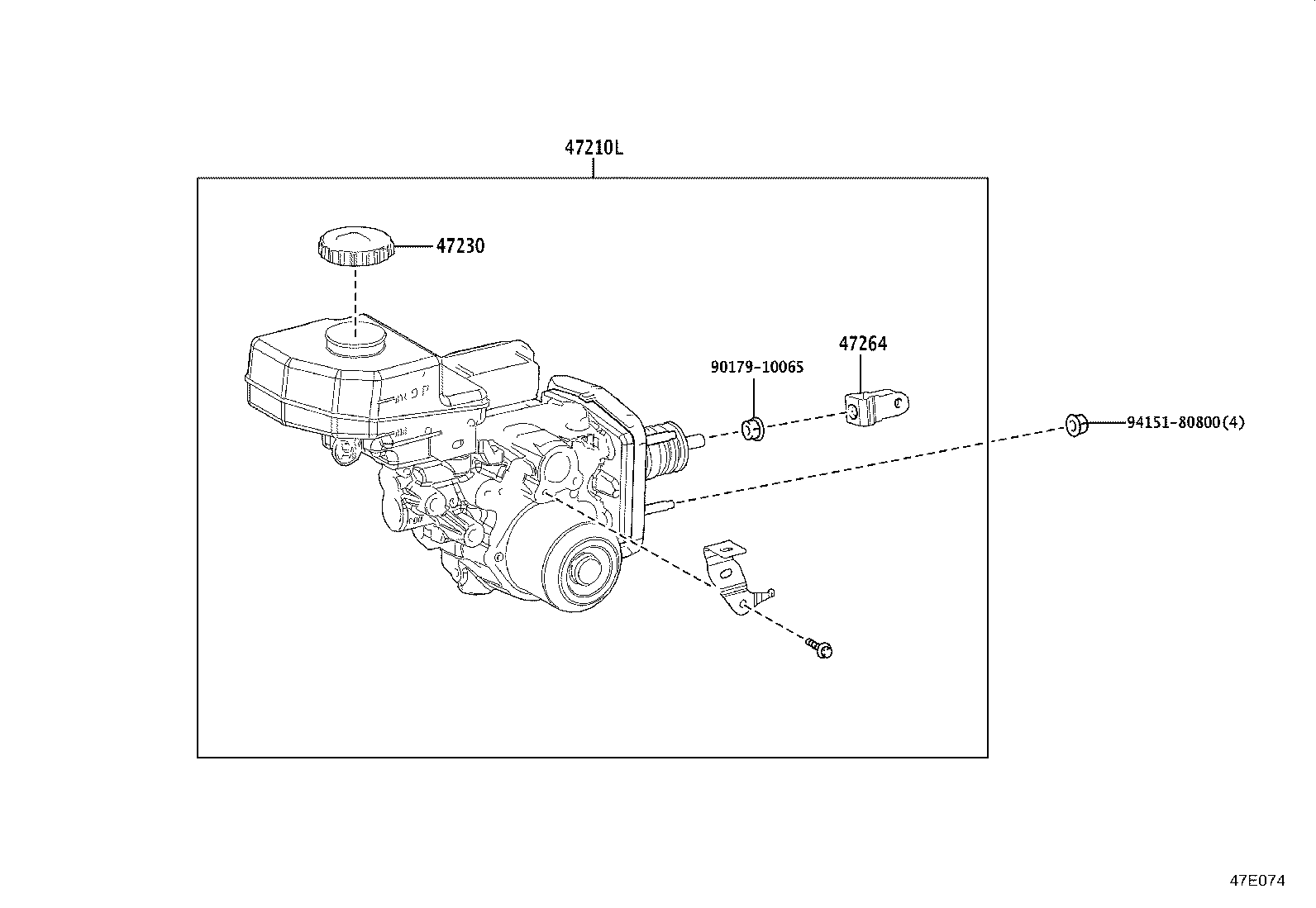 47050-46090 BRAKE BOOSTER ASSY, W/MASTER CYLINDER product image