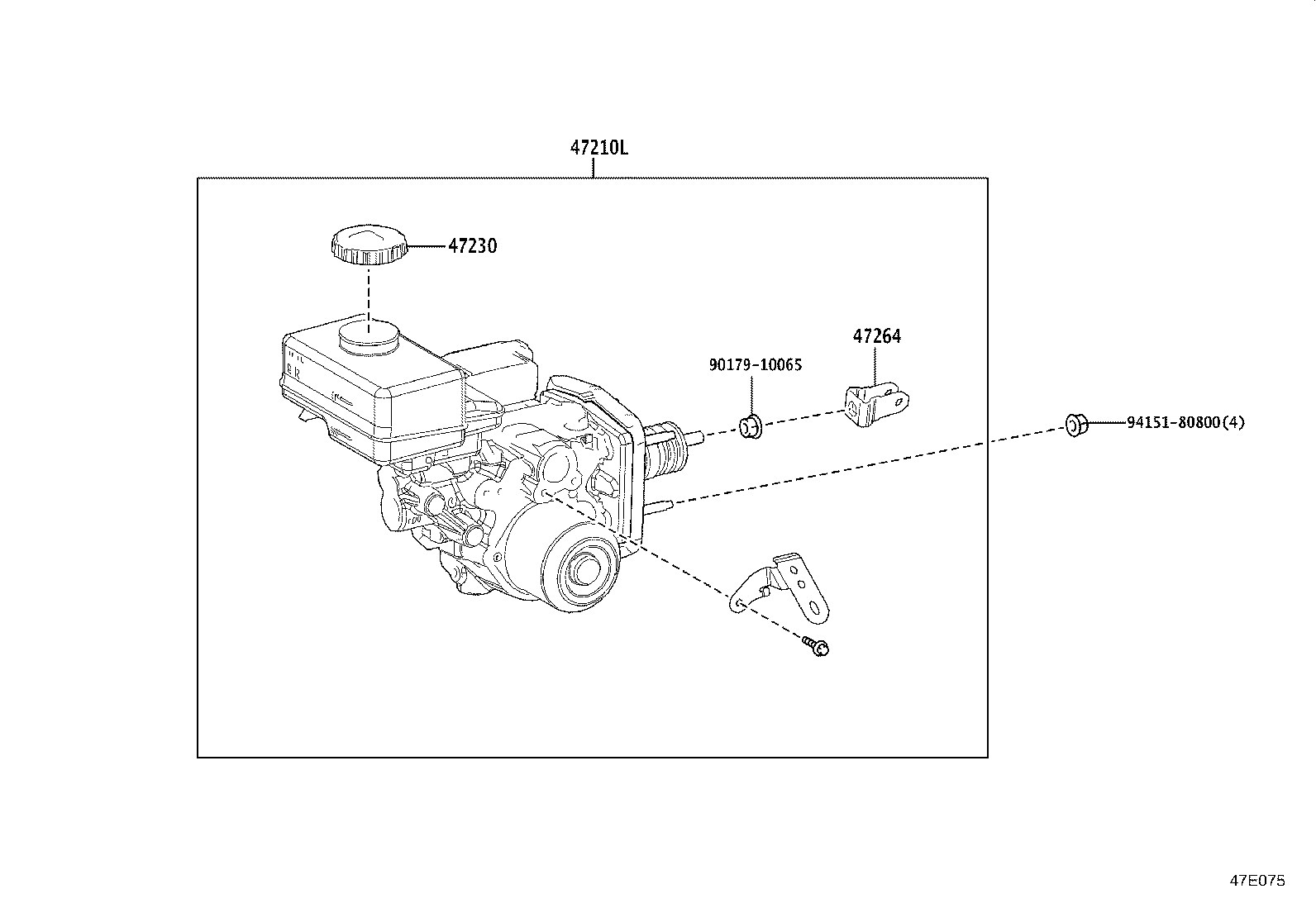 47050-46090 BRAKE BOOSTER ASSY, W/MASTER CYLINDER product image
