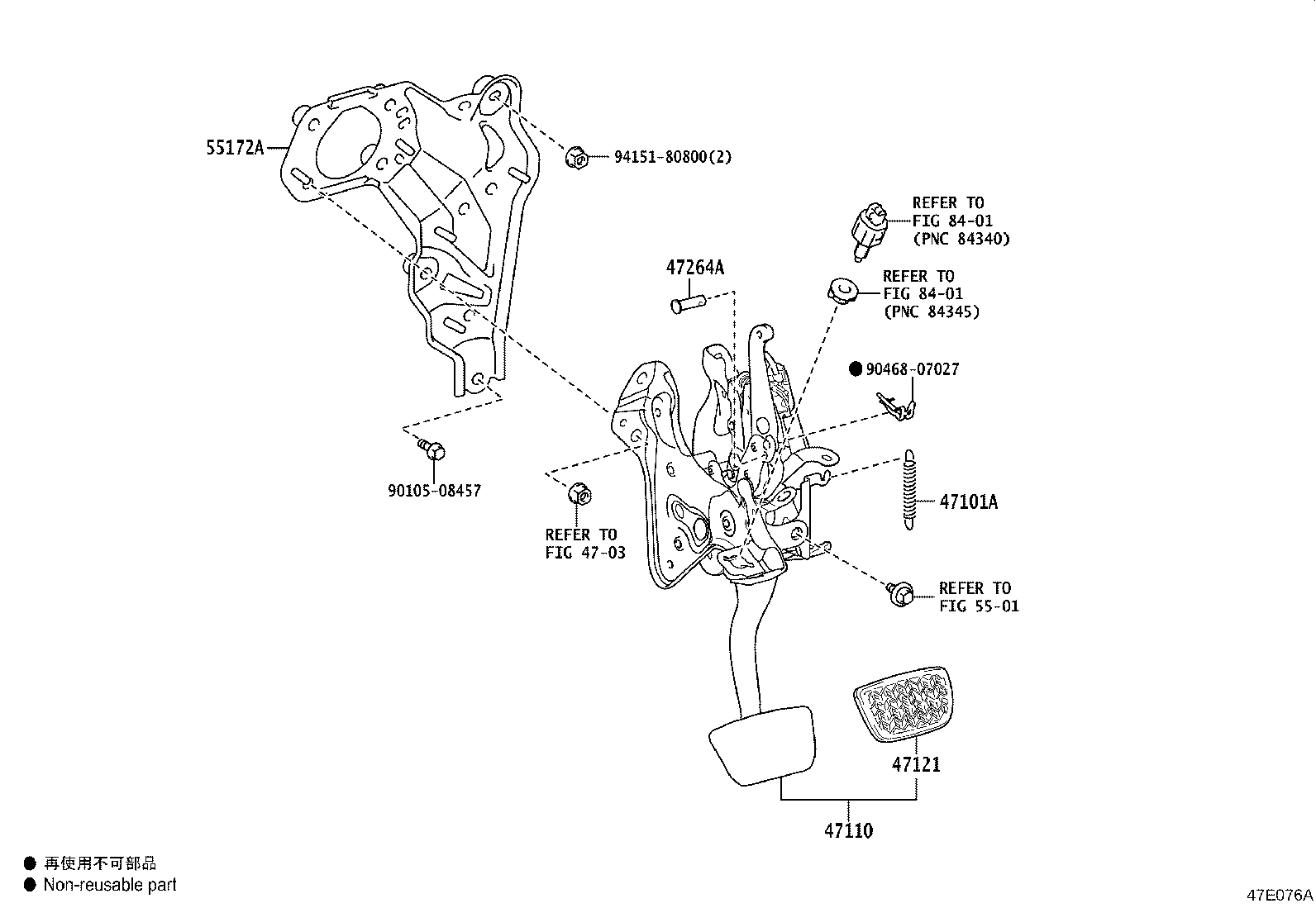 47110-78110 SUPPORT ASSY, BRAKE PEDAL product image