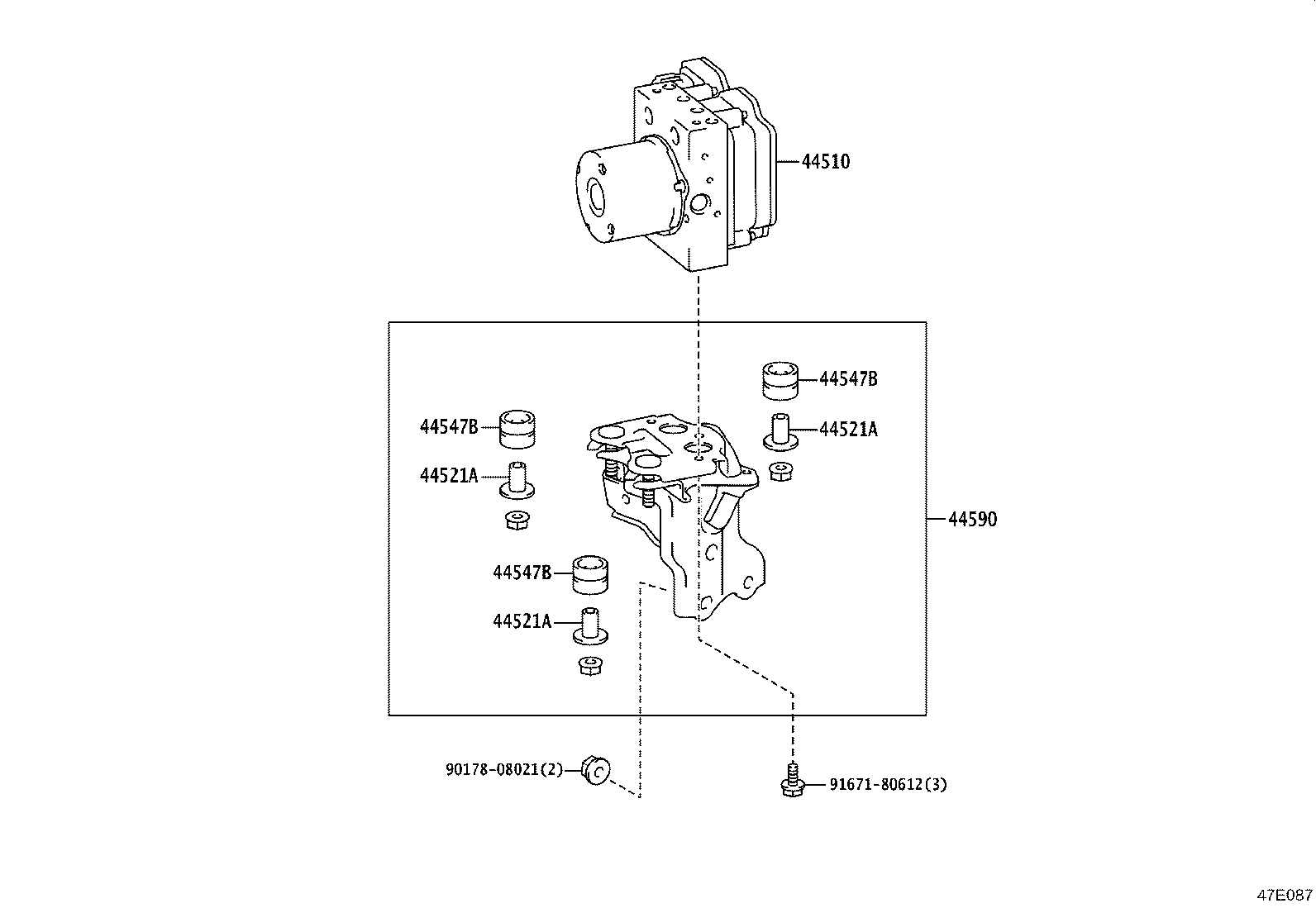 44590-12270 BRACKET ASSY, BRAKE ACTUATOR product image
