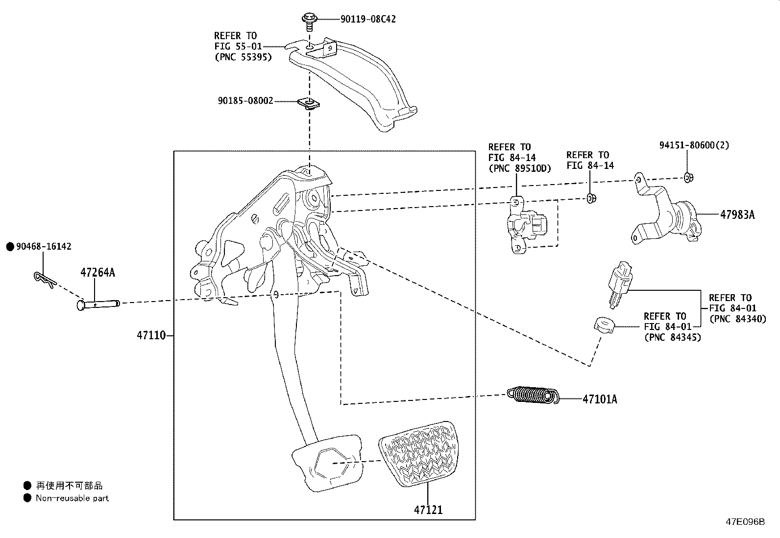 47110-46090 SUPPORT ASSY, BRAKE PEDAL product image