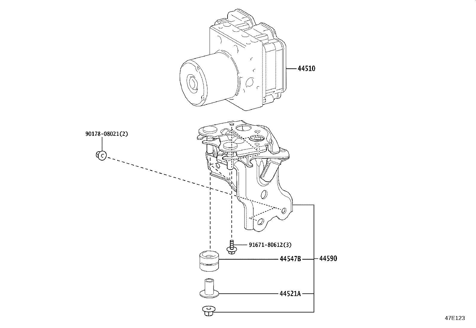 47311-12C70 TUBE, FRONT BRAKE, NO.1 product image