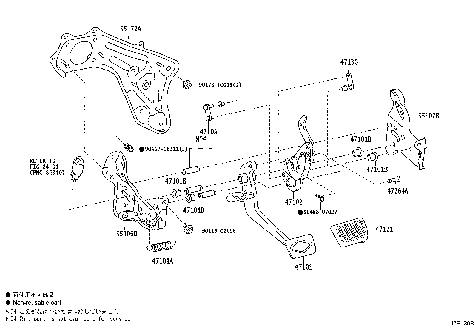 47102-VT060 LEVER SUB-ASSY, BRAKE PEDAL product image