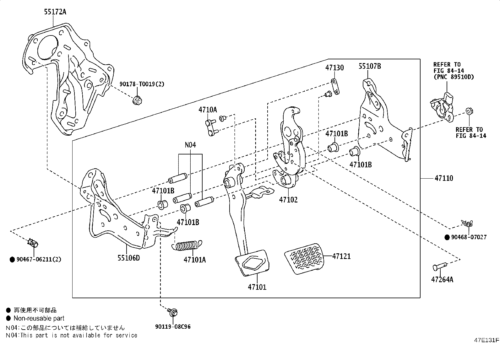 47102-VT060 LEVER SUB-ASSY, BRAKE PEDAL product image