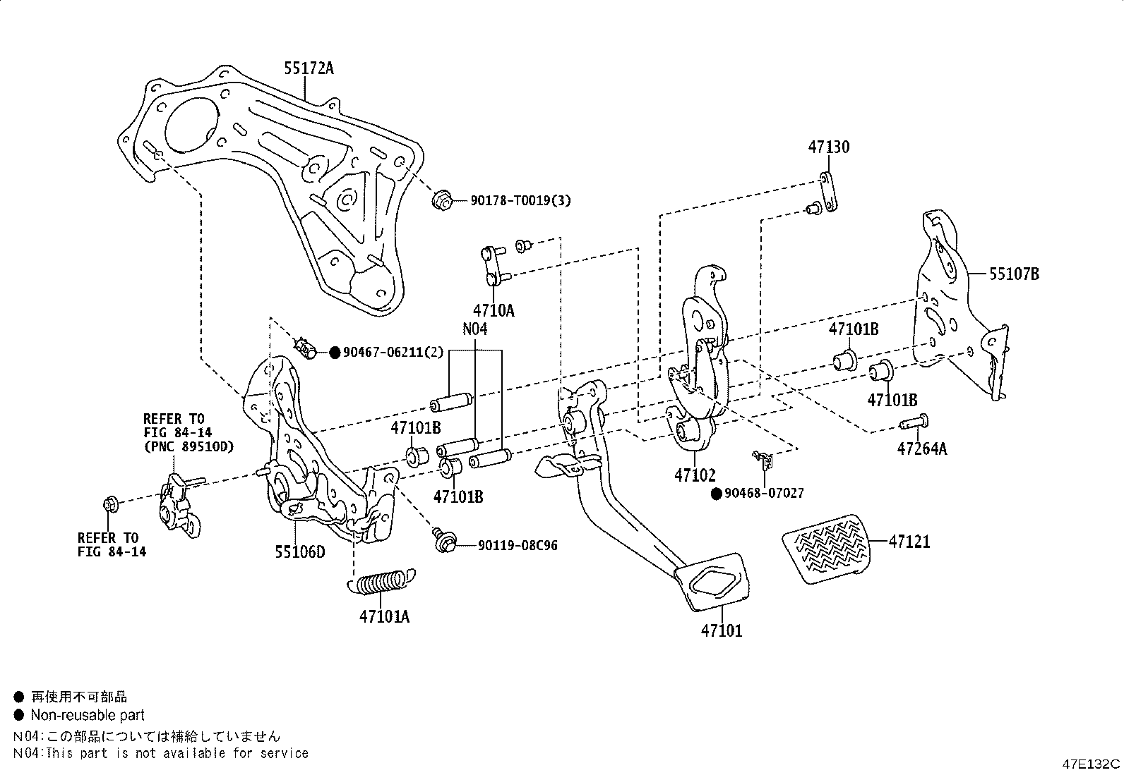 47102-VT060 LEVER SUB-ASSY, BRAKE PEDAL product image