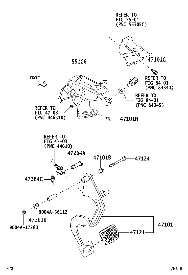 47110-BZ680 PEDAL SUB-ASSY, BRAKE product image
