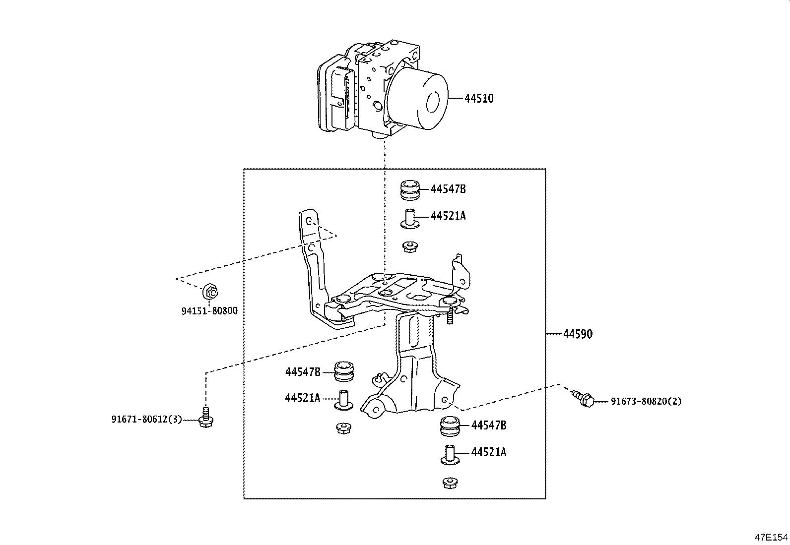 44590-48300 BRACKET ASSY, BRAKE ACTUATOR product image