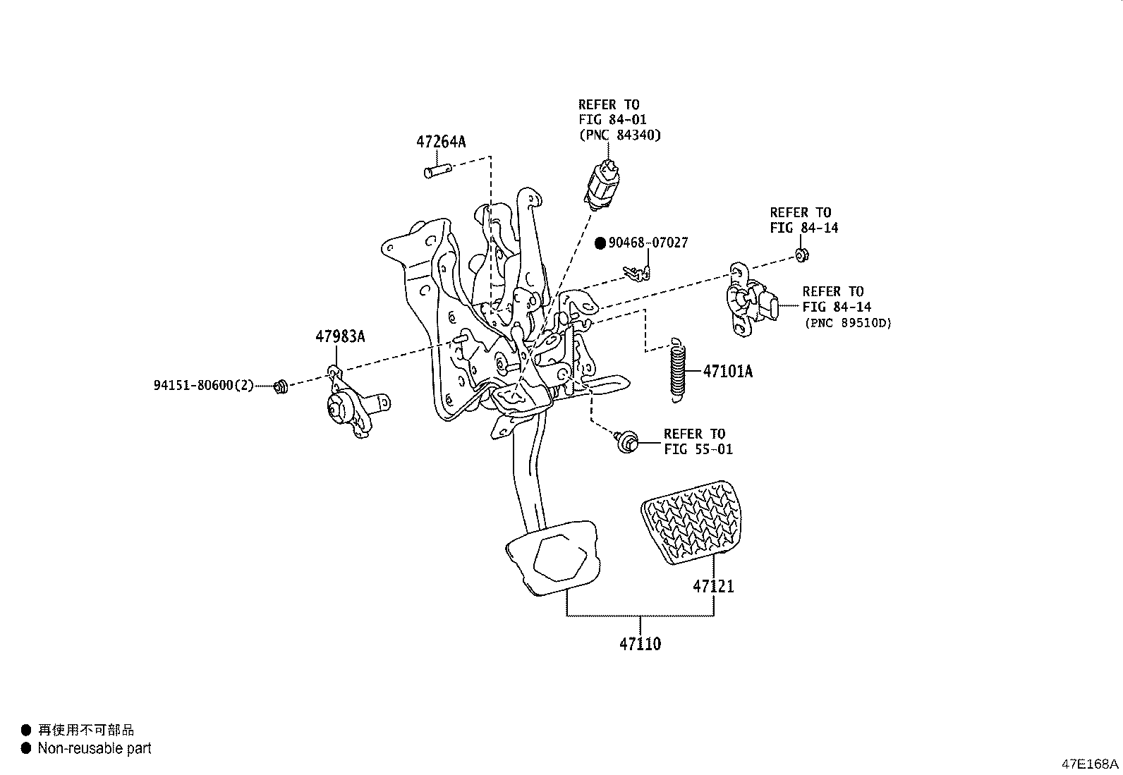 47110-48370 SUPPORT ASSY, BRAKE PEDAL product image
