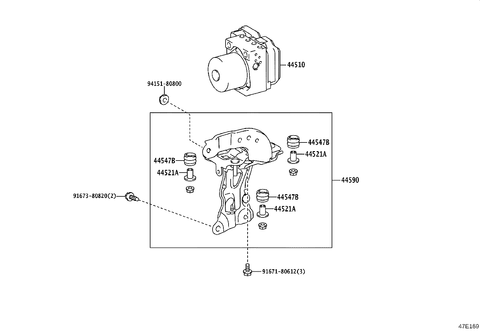44590-48300 BRACKET ASSY, BRAKE ACTUATOR product image