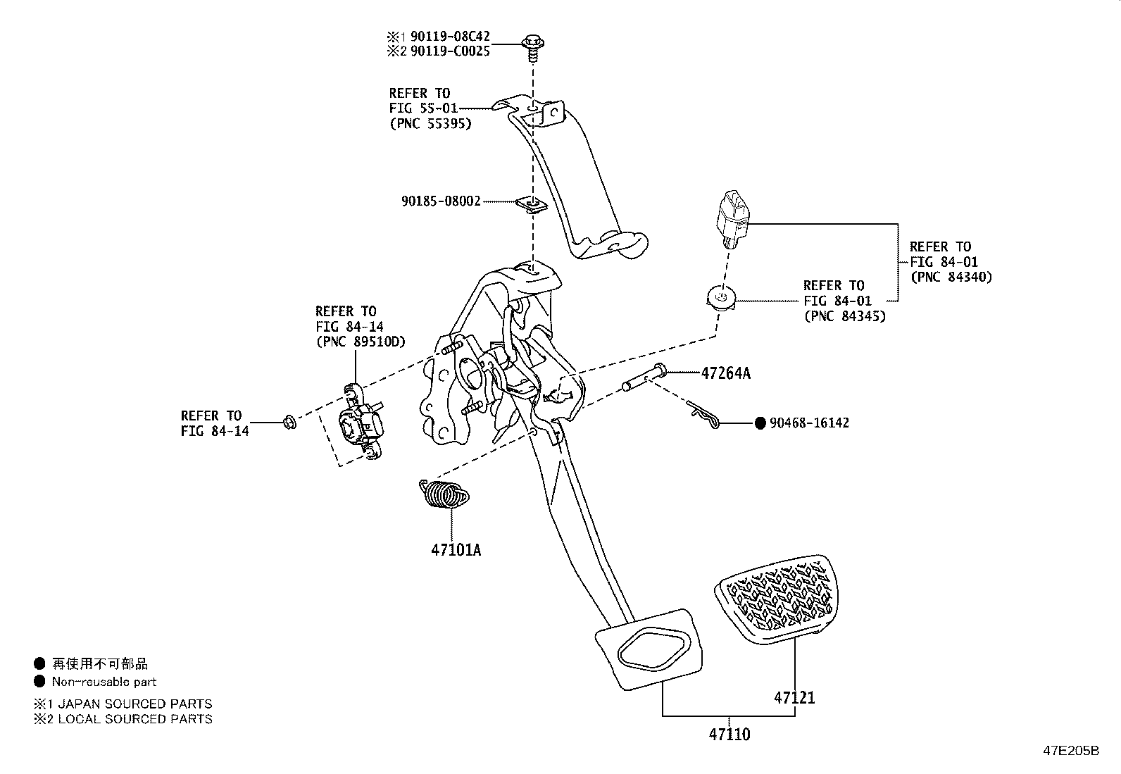 47110-03030 SUPPORT ASSY, BRAKE PEDAL product image