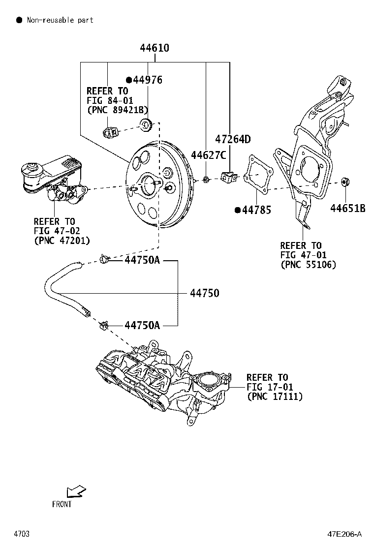 44762-BZ030 TUBE, CONNECTOR TO BRAKE BOOSTER product image