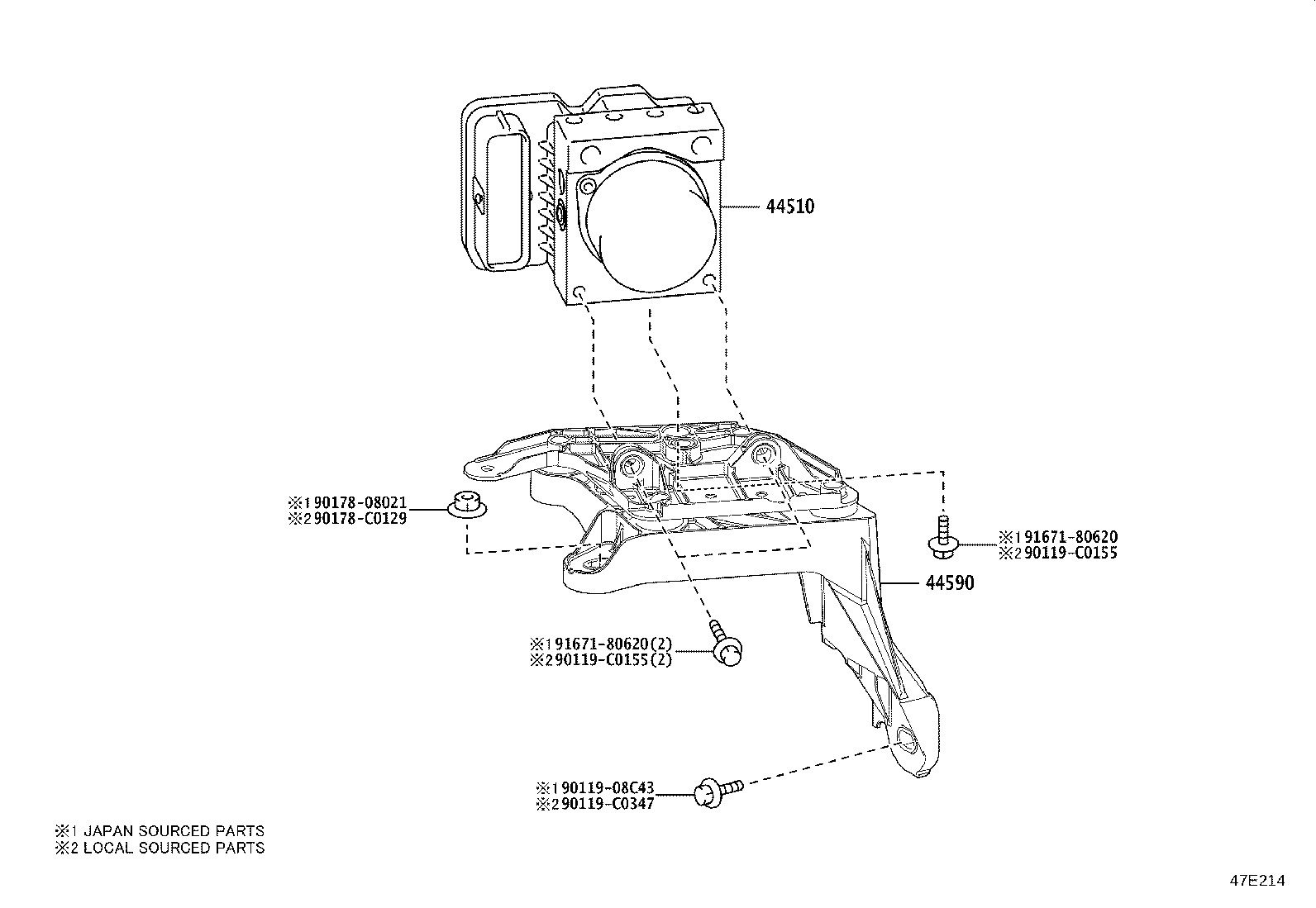 44590-03010 BRACKET ASSY, BRAKE ACTUATOR product image