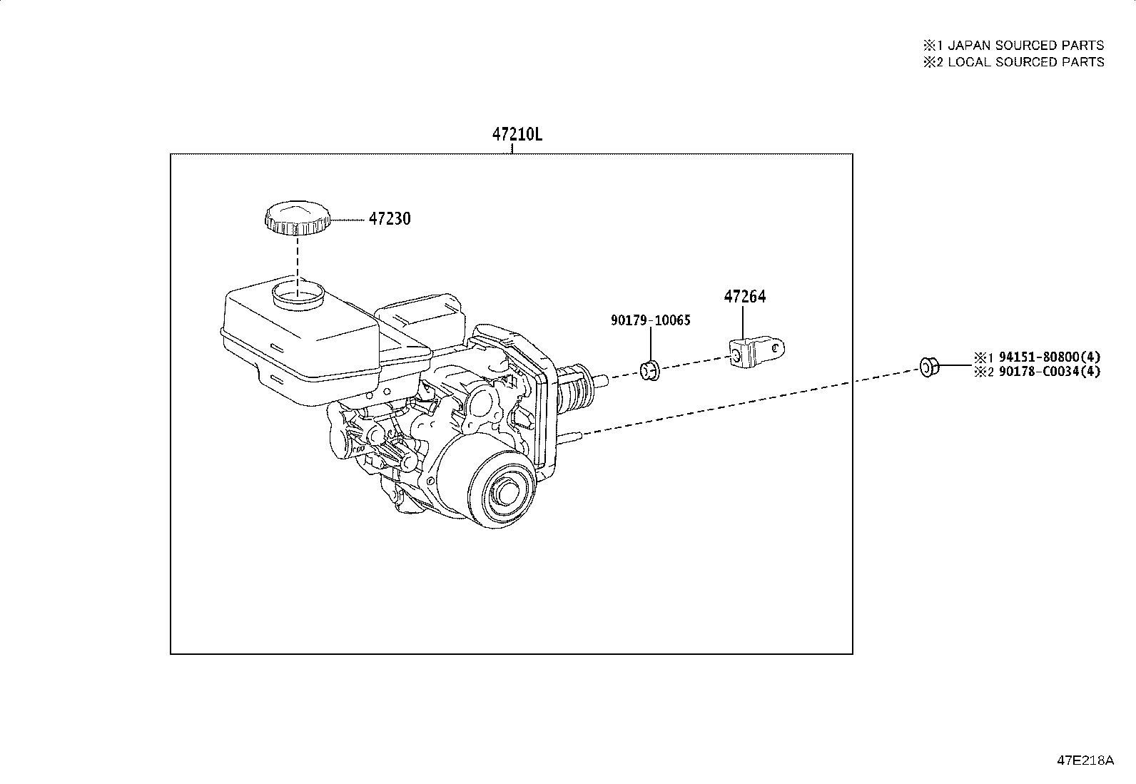47050-03060 BRAKE BOOSTER ASSY, W/MASTER CYLINDER product image