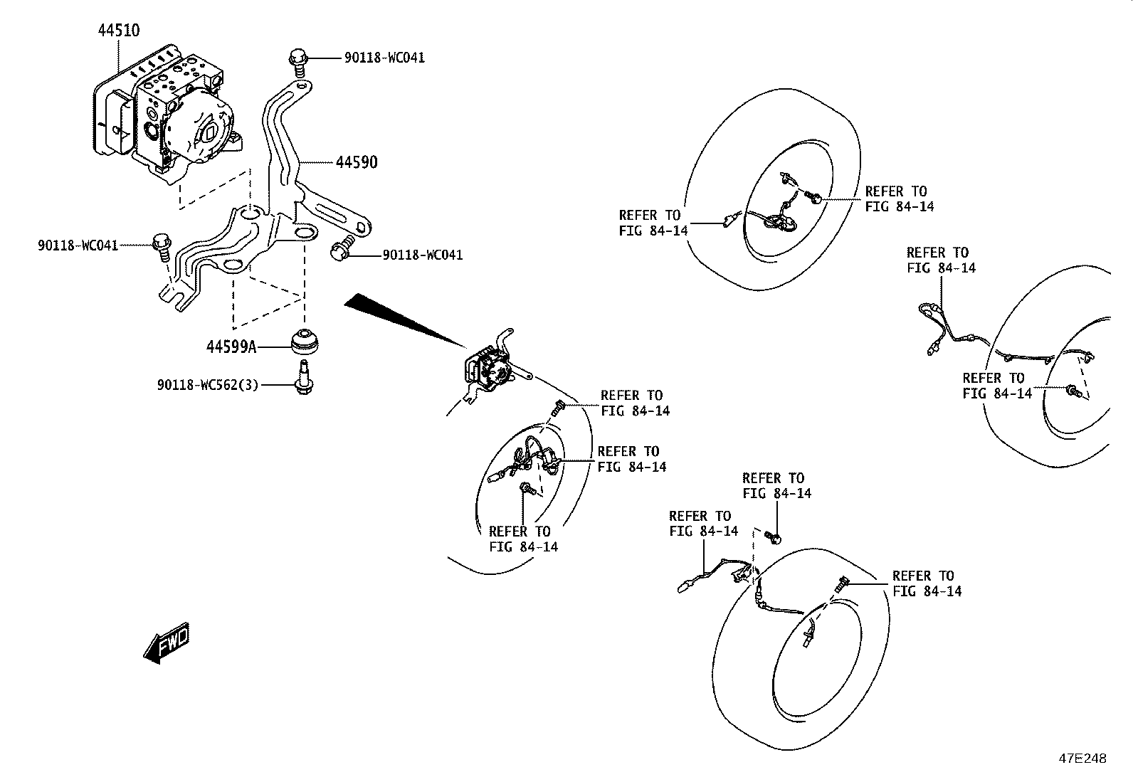 47311-WC023 TUBE, FRONT BRAKE, NO.1 product image