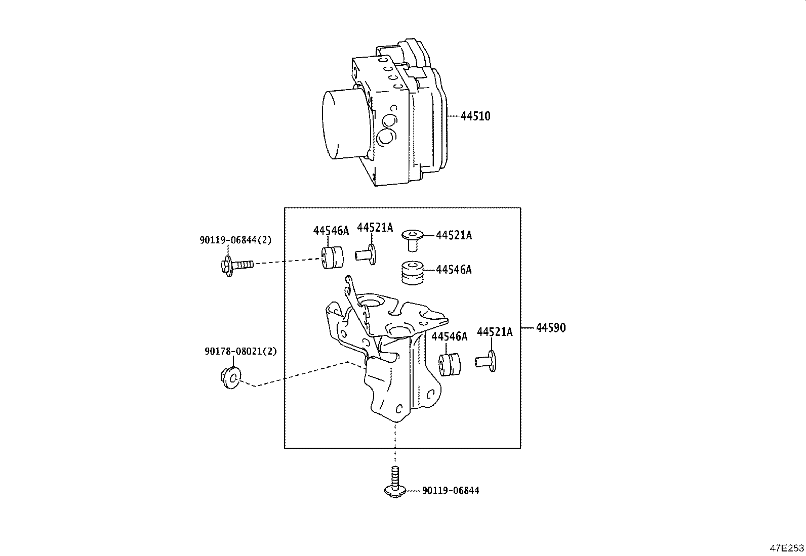 47315-47090 TUBE, FRONT BRAKE, NO.5 product image