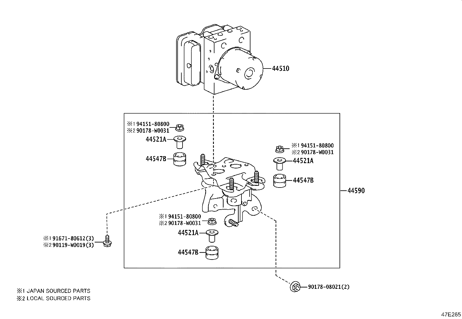 44590-02620 BRACKET ASSY, BRAKE ACTUATOR product image