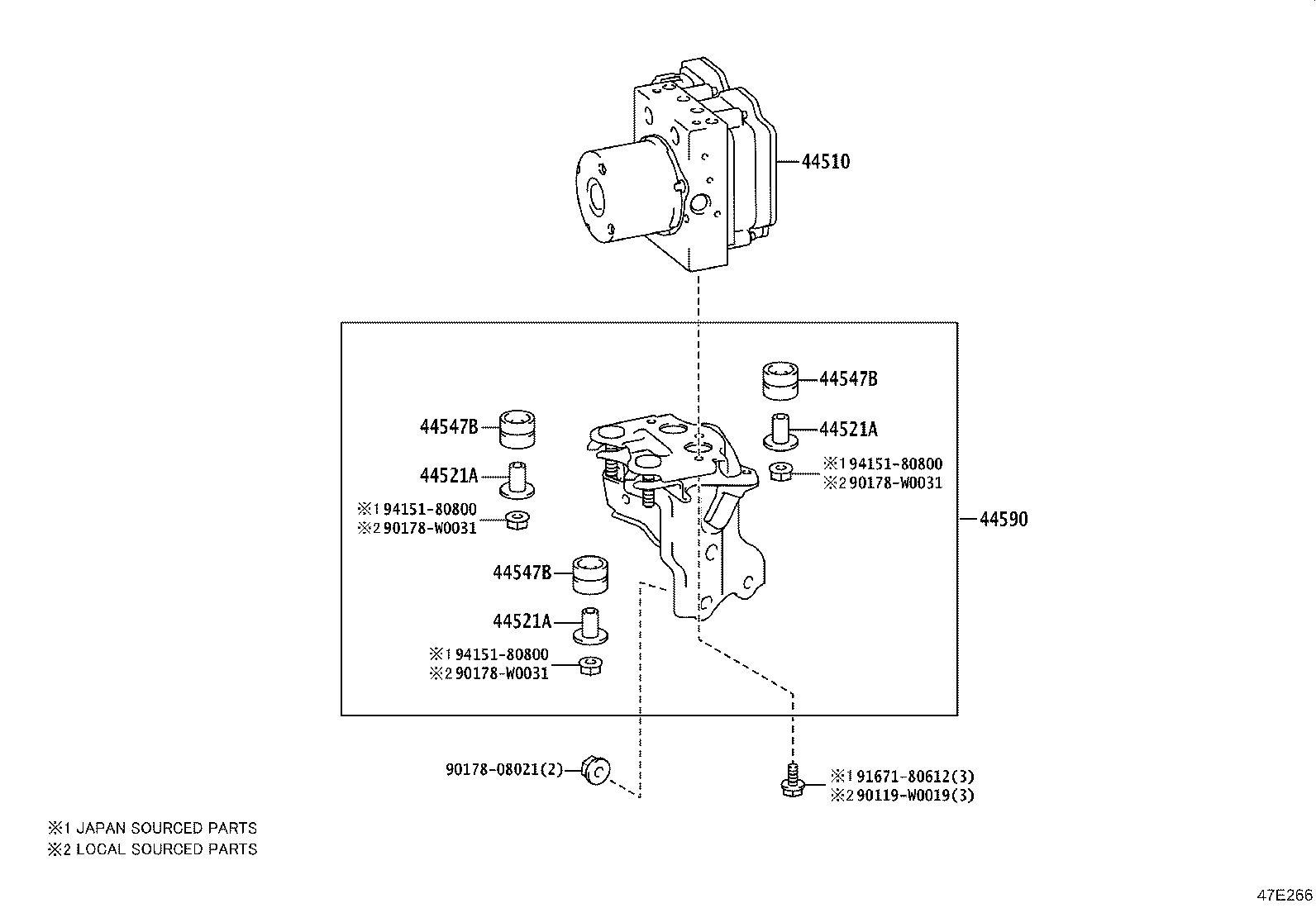 44590-02620 BRACKET ASSY, BRAKE ACTUATOR product image