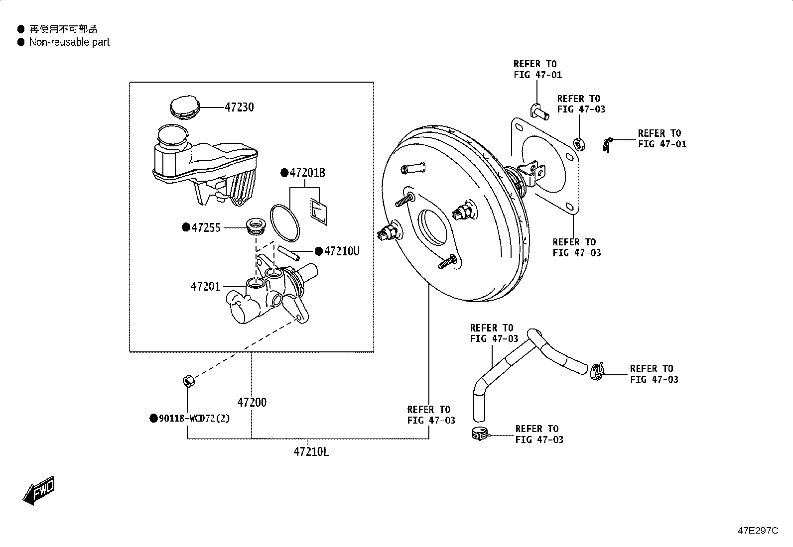 47220-WC024 RESERVOIR ASSY, BRAKE MASTER CYLINDER product image