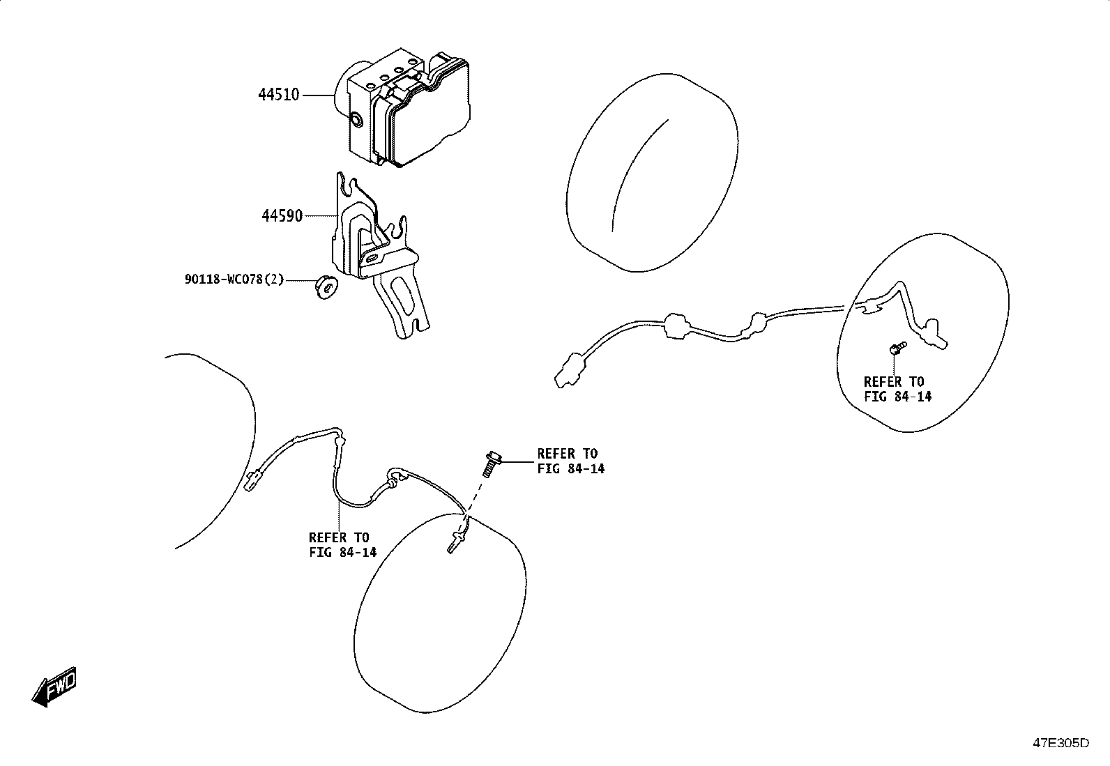 47315-WC009 TUBE, FRONT BRAKE, NO.5 product image