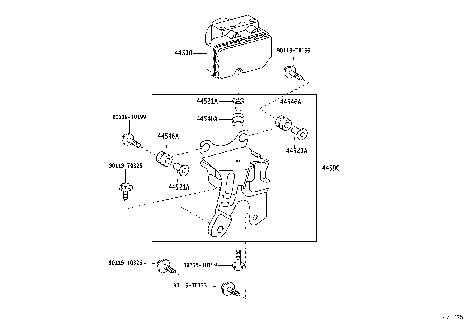 44050-0DE30 ACTUATOR ASSY, BRAKE product image