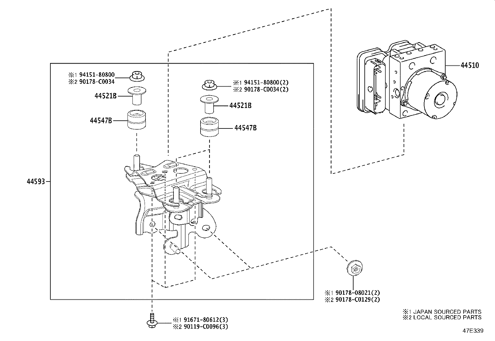 44590-02640 BRACKET, BRAKE ACTUATOR, NO.3 product image