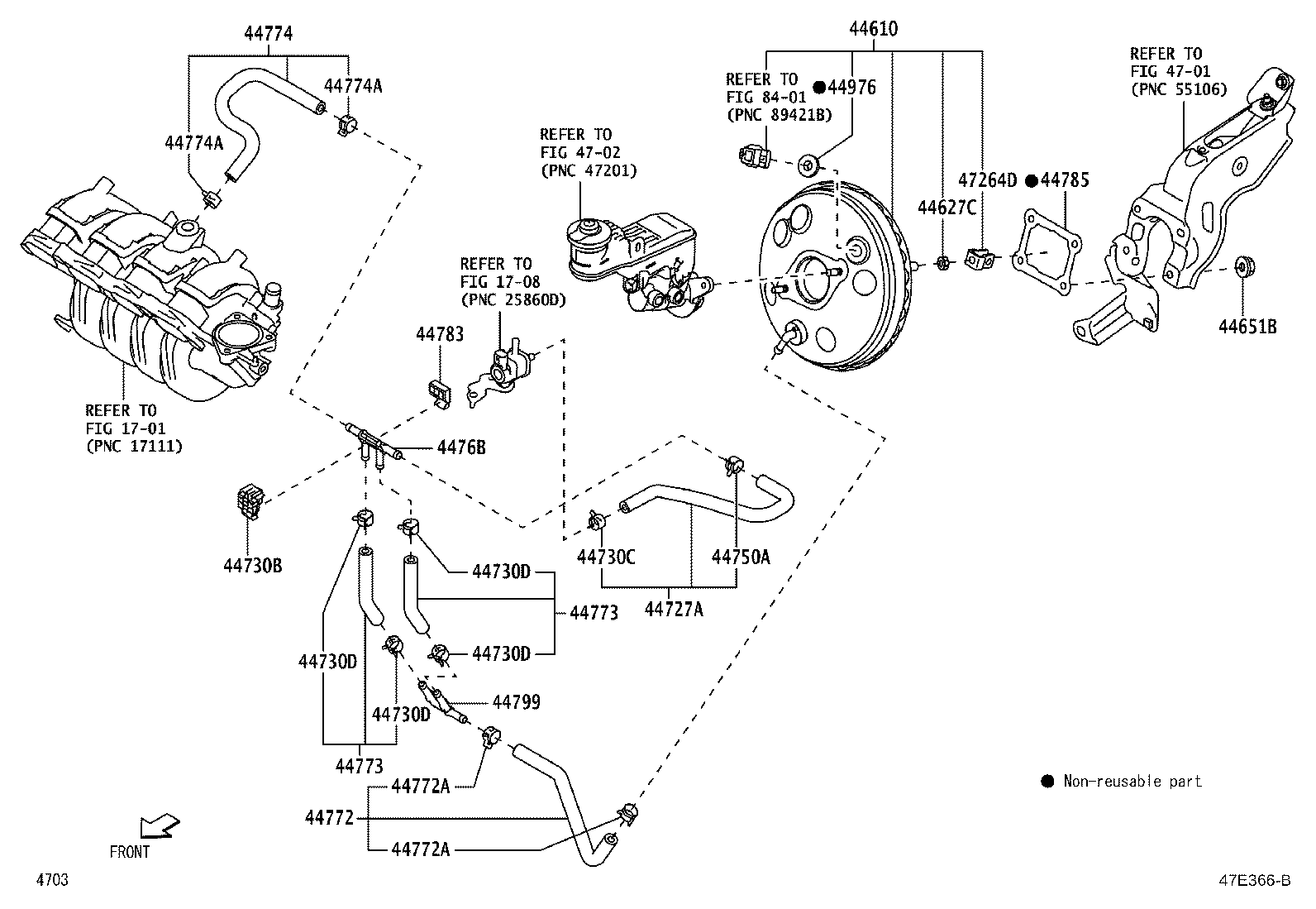 44783-BZ080 CLAMP, VACUUM HOSE product image