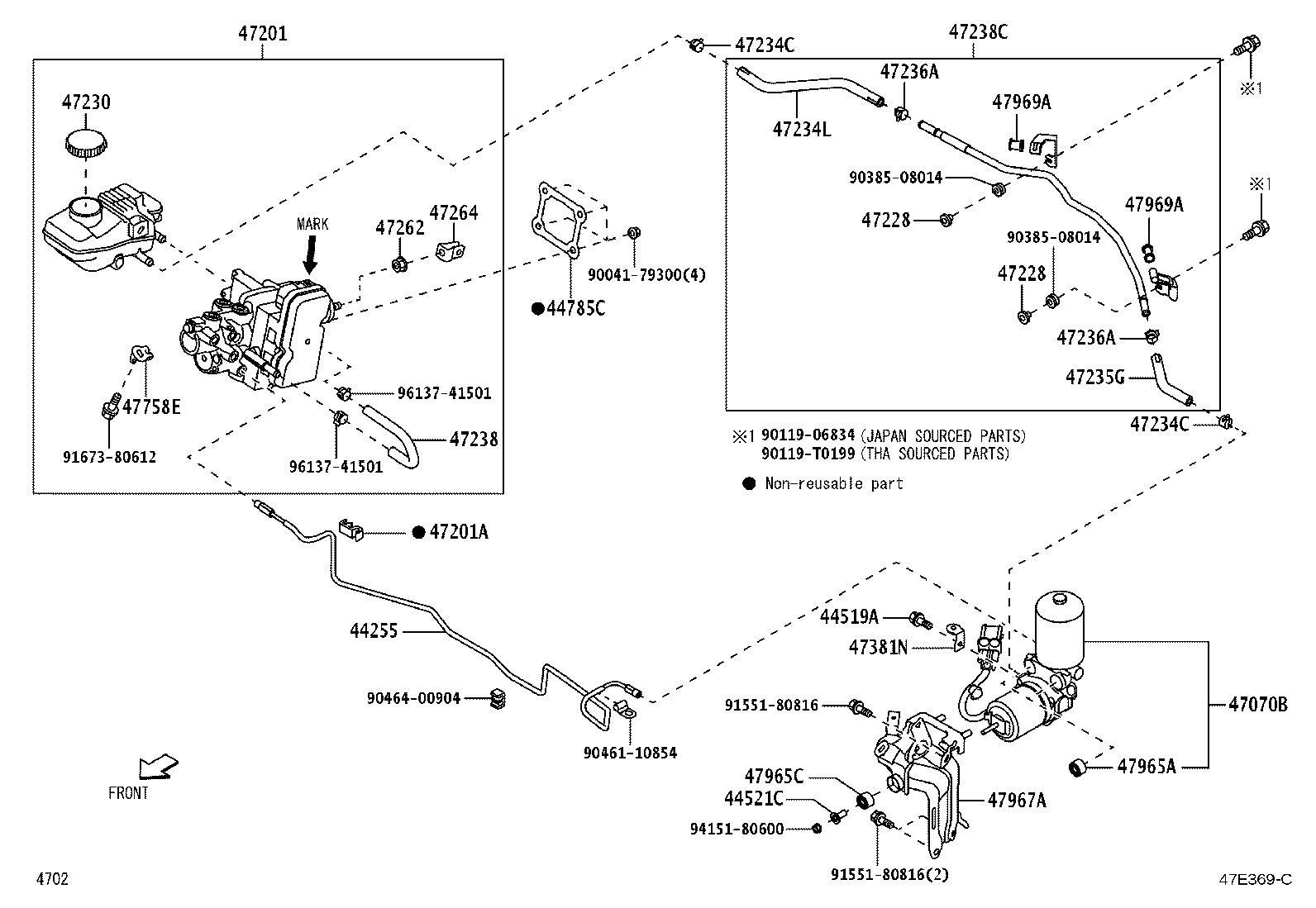 47220-BZ380 RESERVOIR ASSY, BRAKE MASTER CYLINDER product image