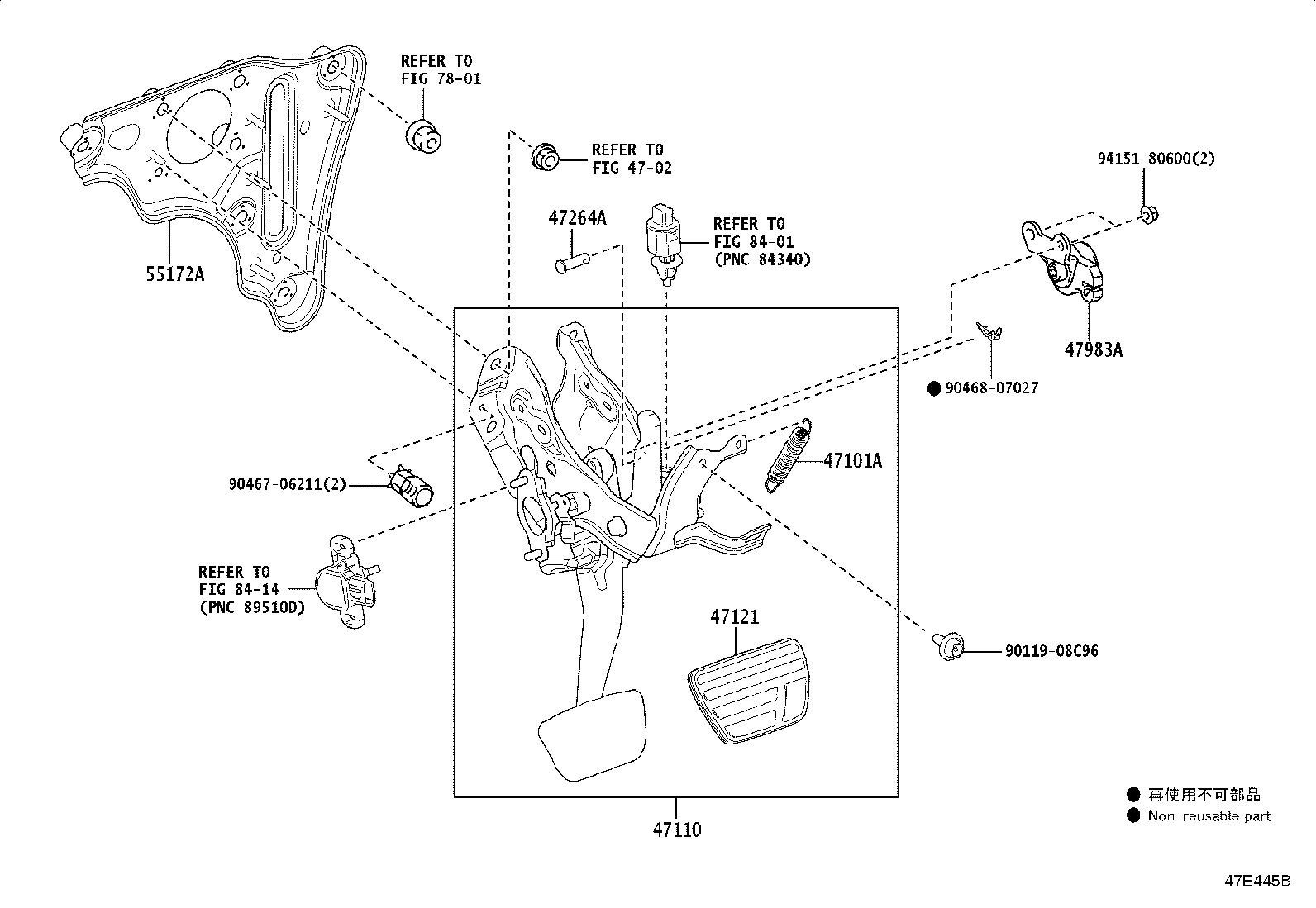 47110-11040 SUPPORT ASSY, BRAKE PEDAL product image