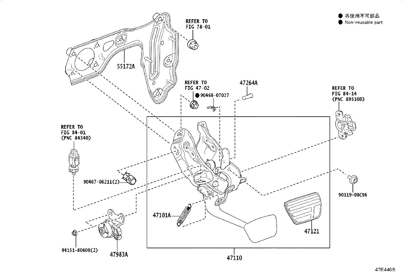 Toyota 47110-11030 SUPPORT ASSY, BRAKE PEDAL