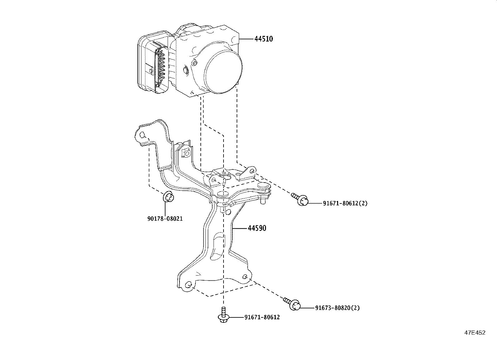44590-V2010 BRACKET ASSY, BRAKE ACTUATOR product image