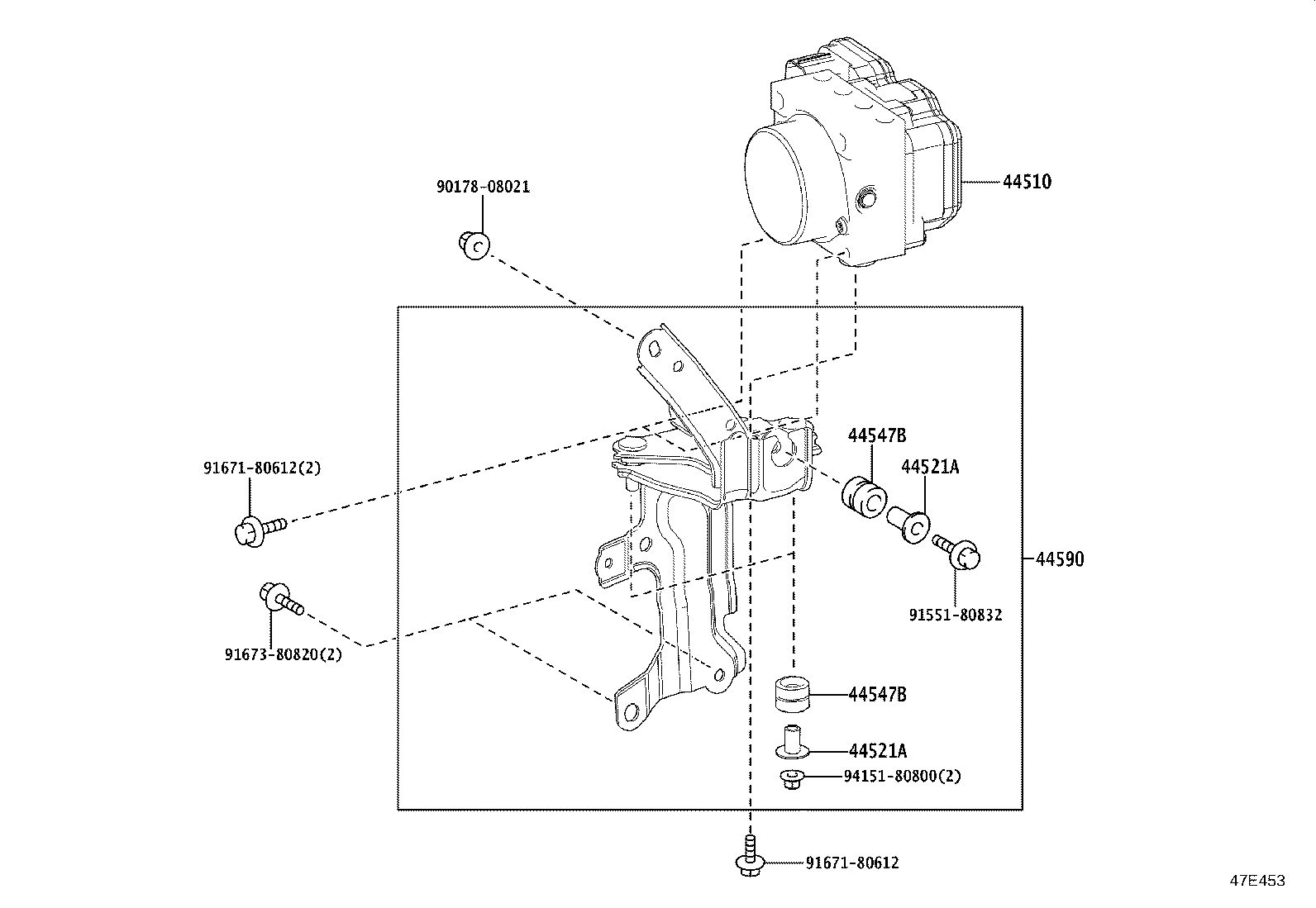 44590-V2010 BRACKET ASSY, BRAKE ACTUATOR product image