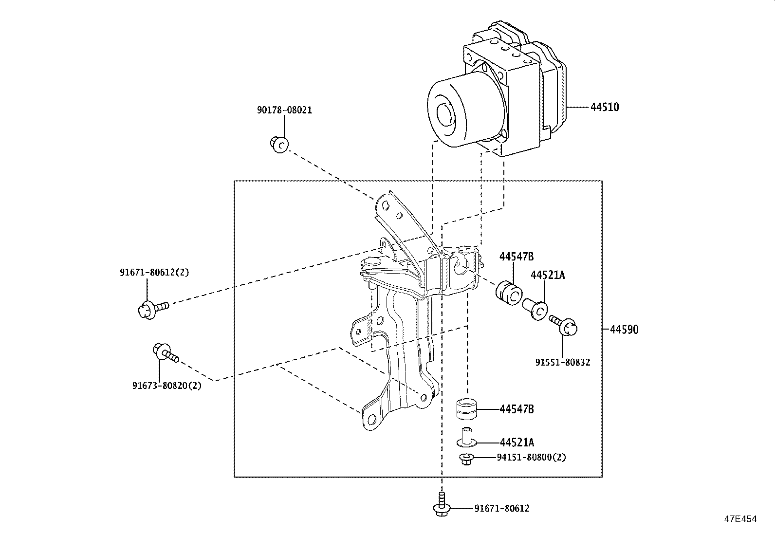 44590-V2010 BRACKET ASSY, BRAKE ACTUATOR product image