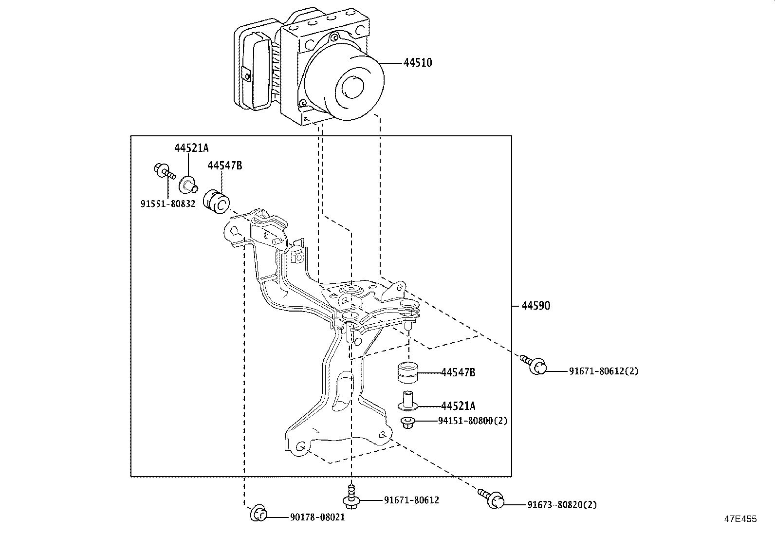 44590-V2010 BRACKET ASSY, BRAKE ACTUATOR product image