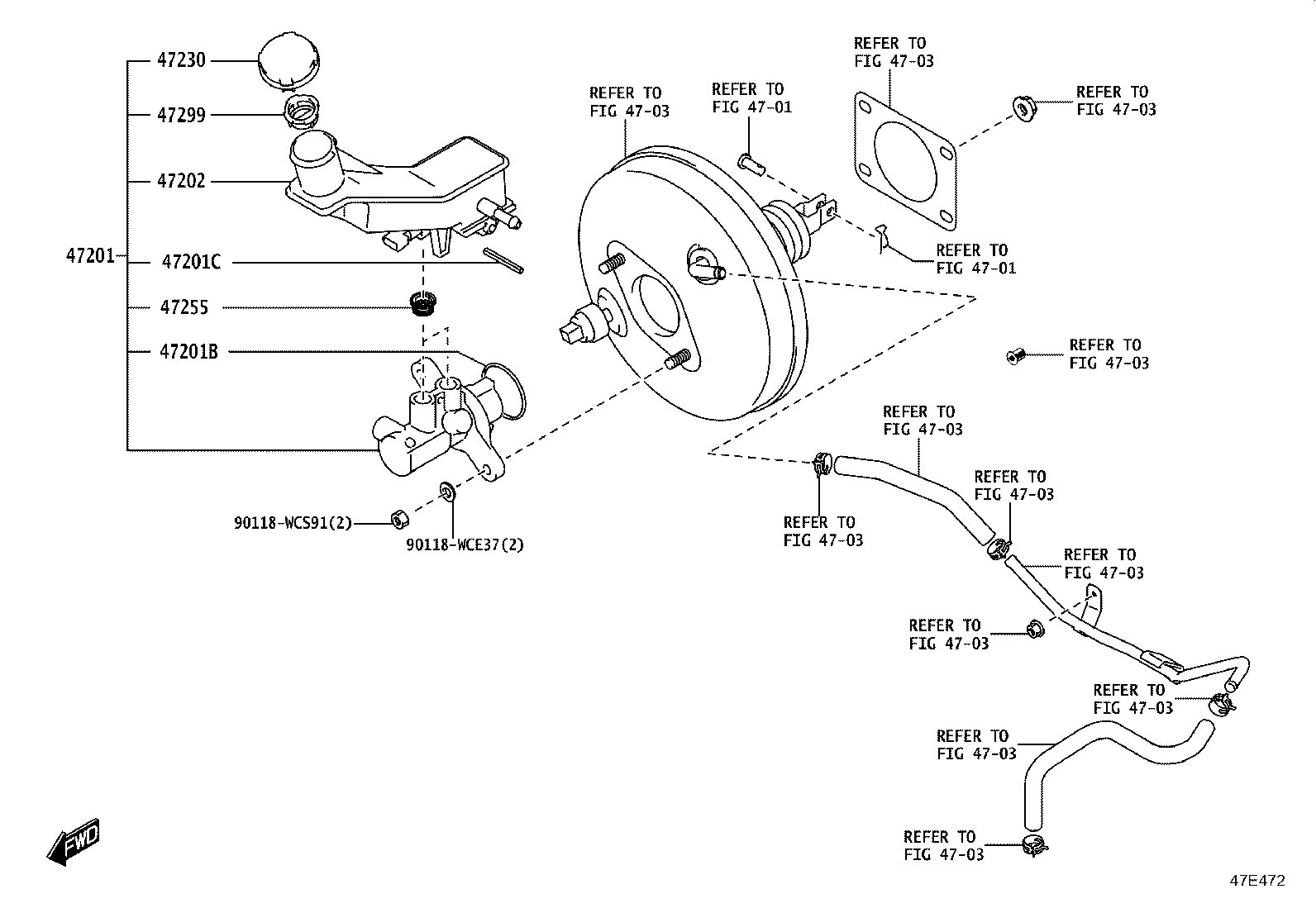 47201-WC031 CYLINDER SUB-ASSY, BRAKE MASTER product image