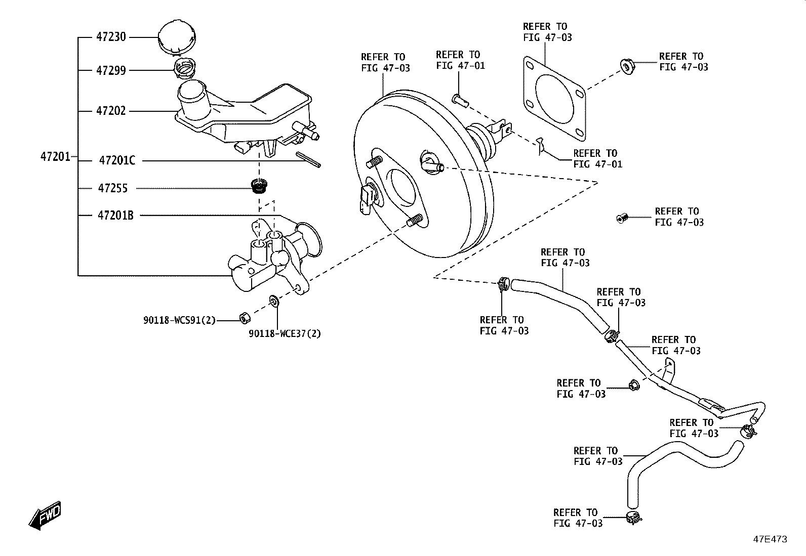 47201-WC031 CYLINDER SUB-ASSY, BRAKE MASTER product image