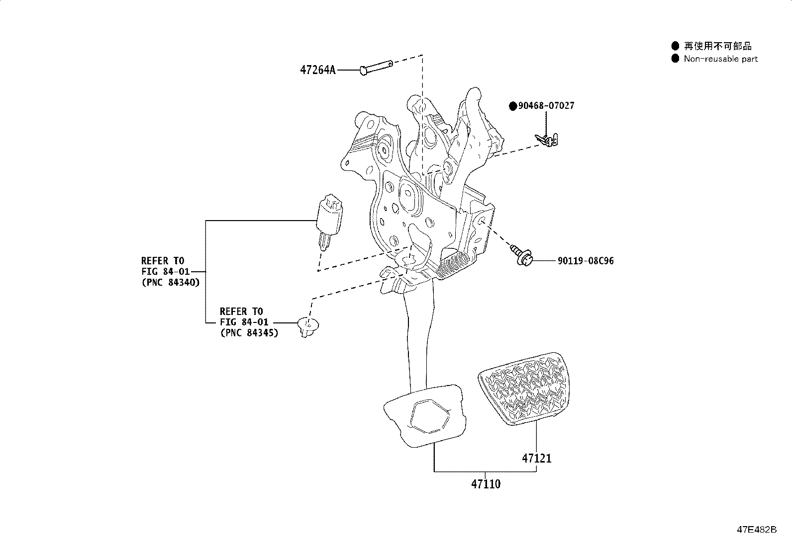 47110-V2020 SUPPORT ASSY, BRAKE PEDAL product image