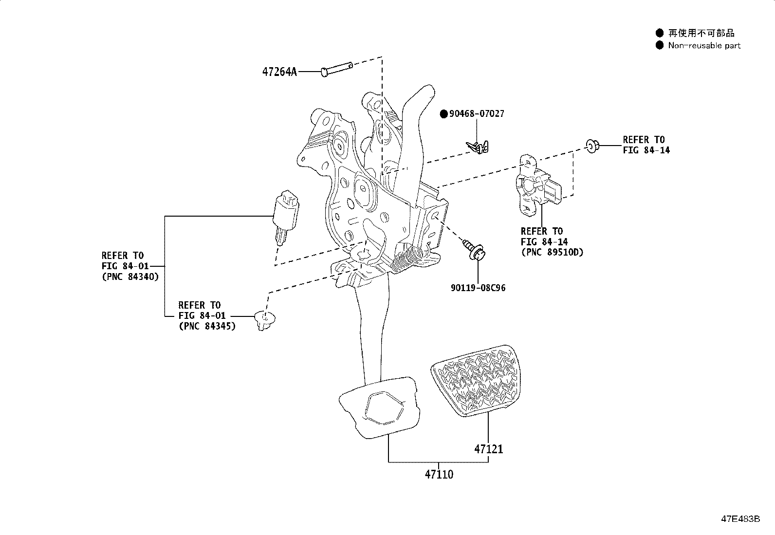 47110-V2020 SUPPORT ASSY, BRAKE PEDAL product image
