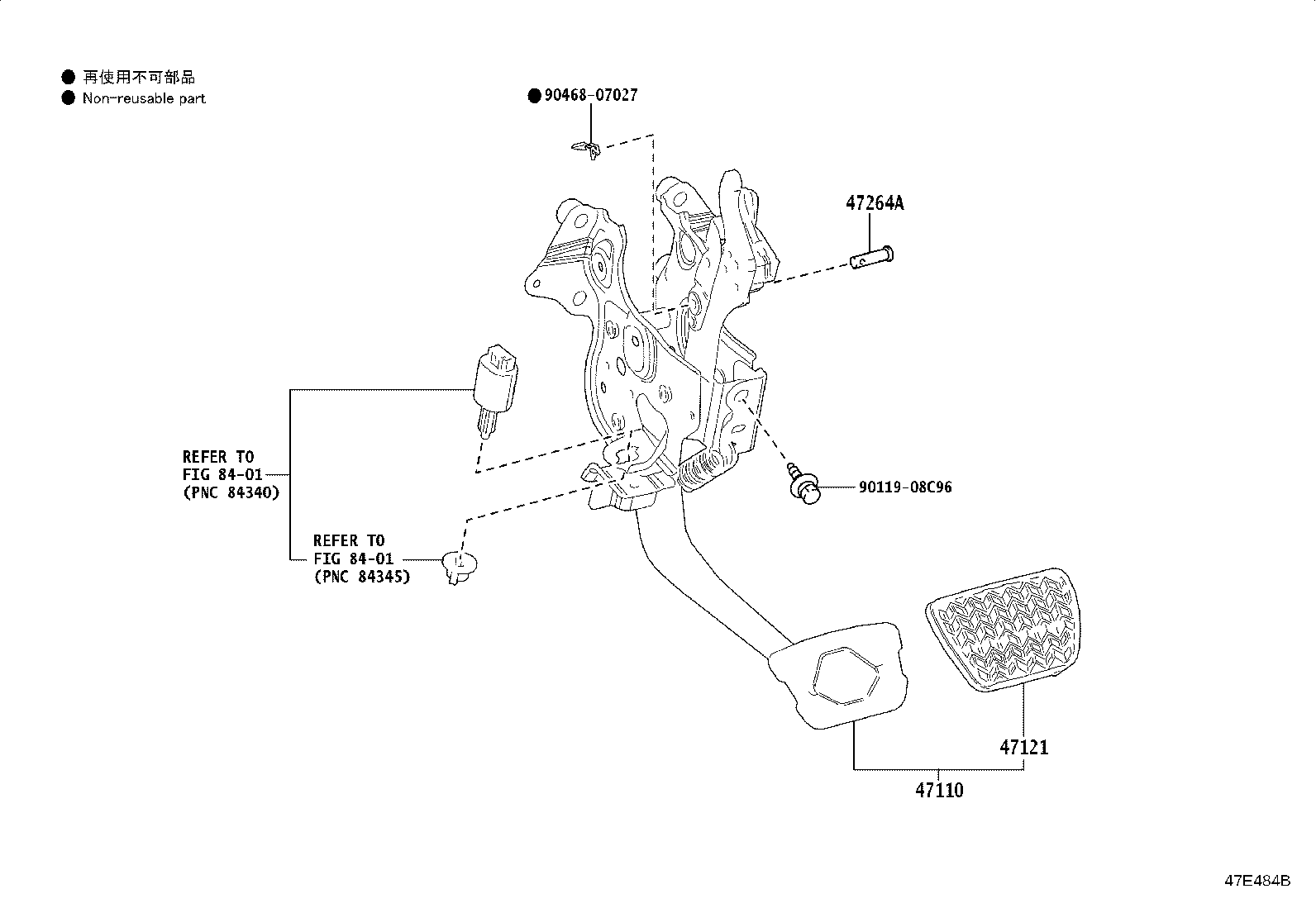47110-V2020 SUPPORT ASSY, BRAKE PEDAL product image