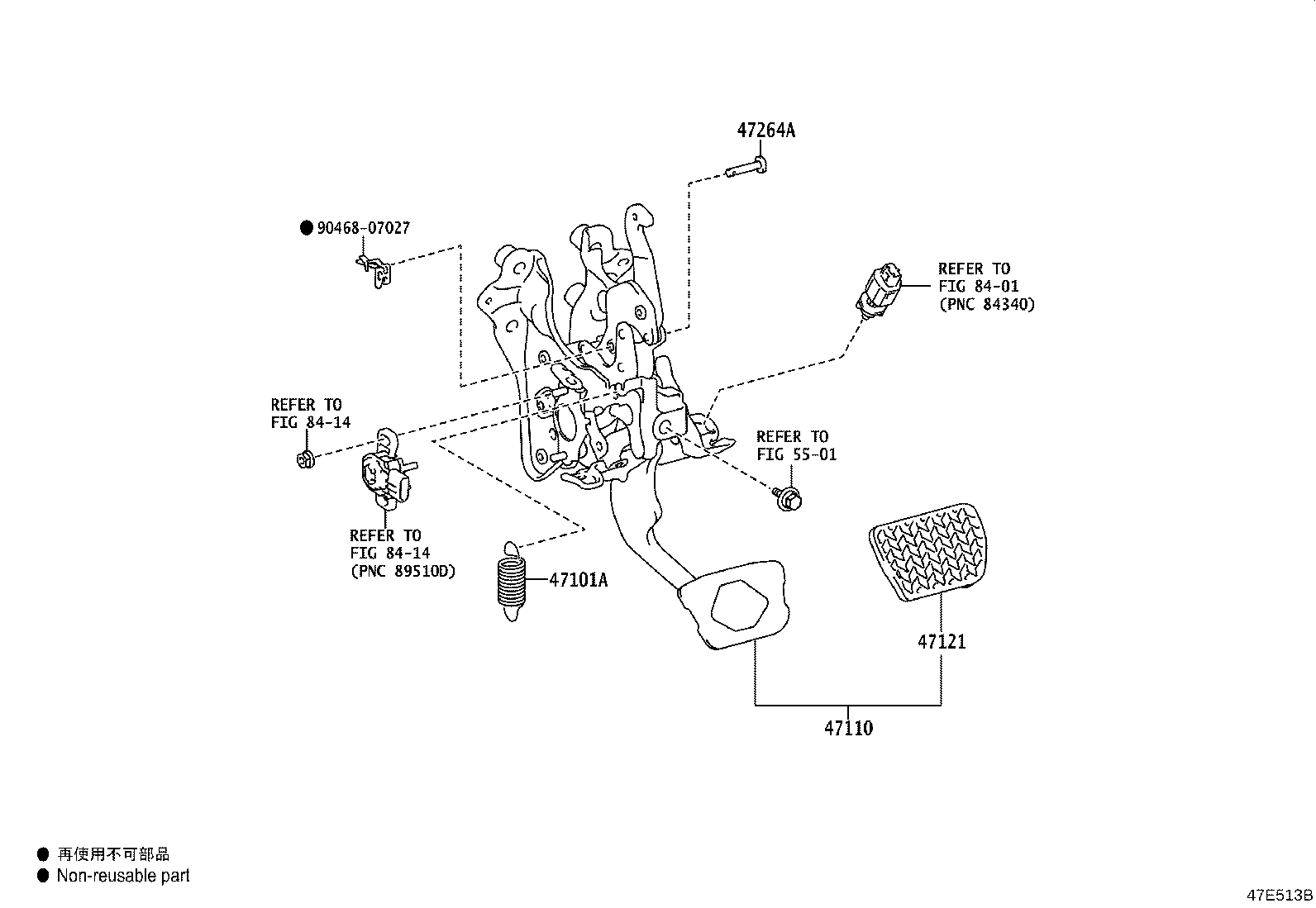 Toyota 90507-19008 SPRING(FOR BRAKE PEDAL RETURN)