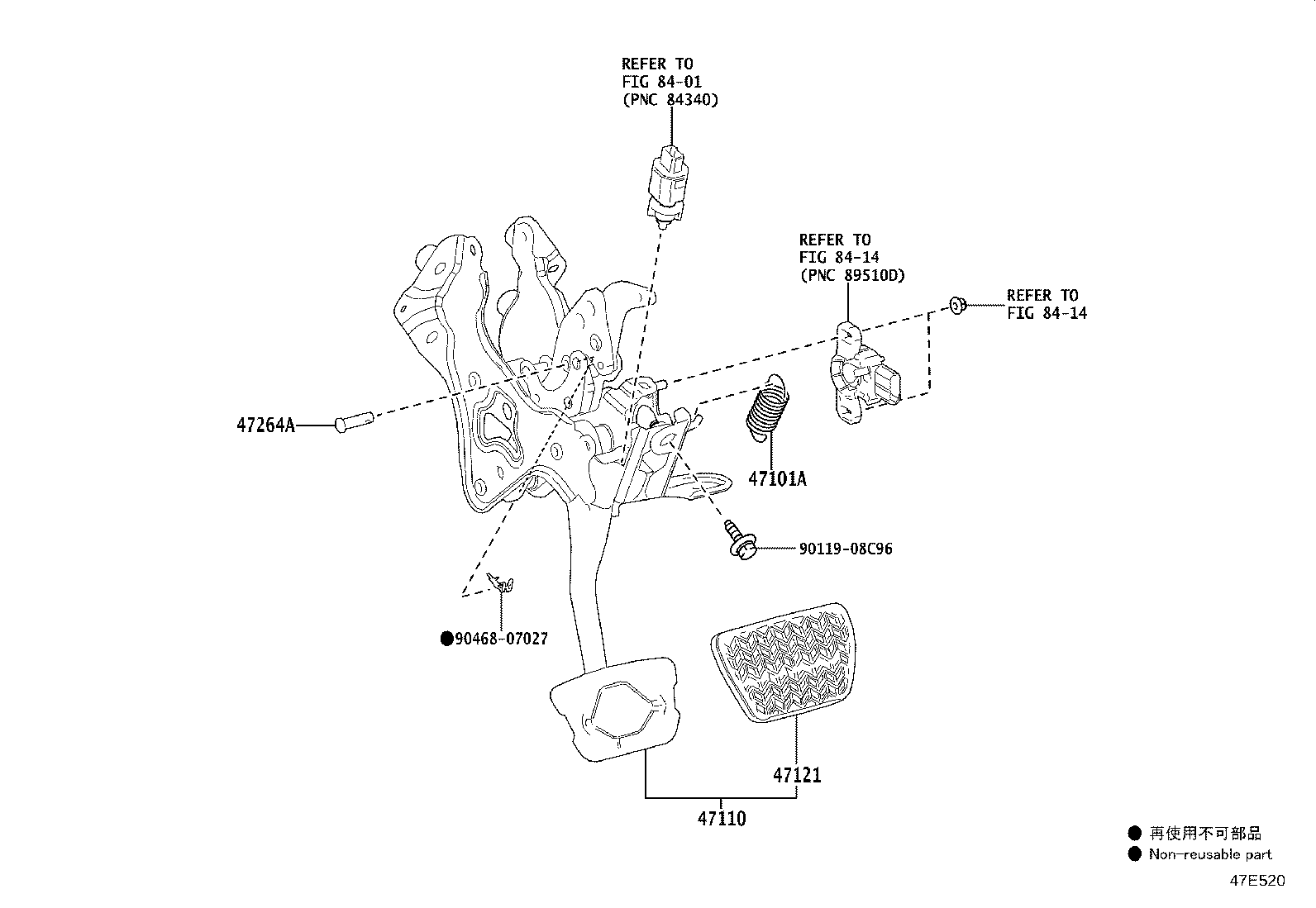 47110-30630 SUPPORT ASSY, BRAKE PEDAL product image