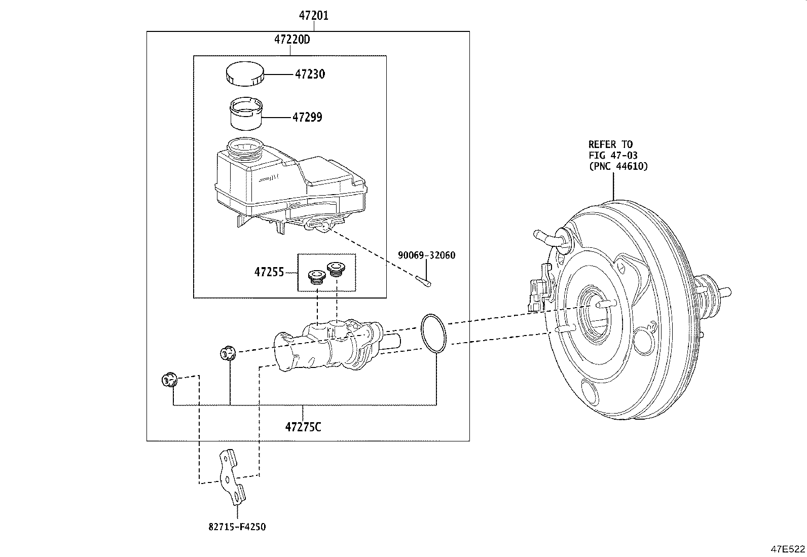 47050-12D40 BRAKE BOOSTER ASSY, W/MASTER CYLINDER product image