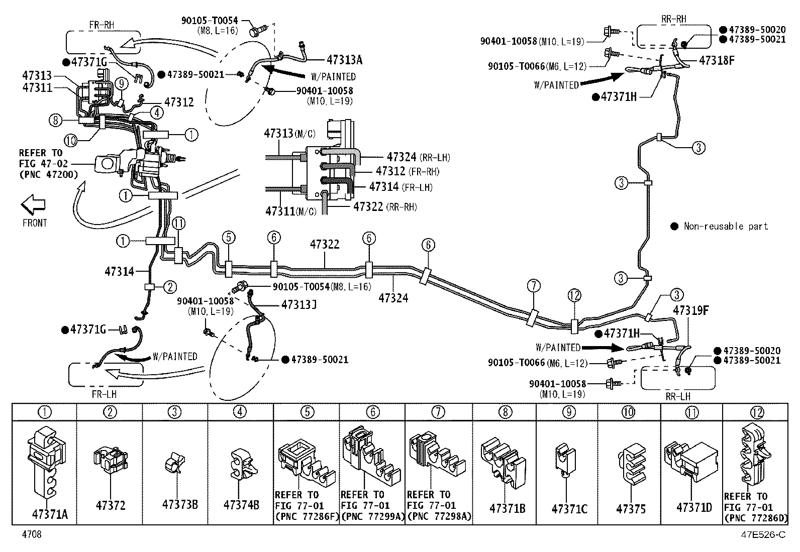 47311-BZ770 TUBE, FRONT BRAKE, NO.1 product image
