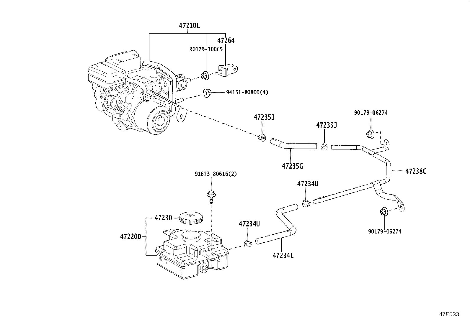 47220-V2020 RESERVOIR ASSY, BRAKE MASTER CYLINDER product image