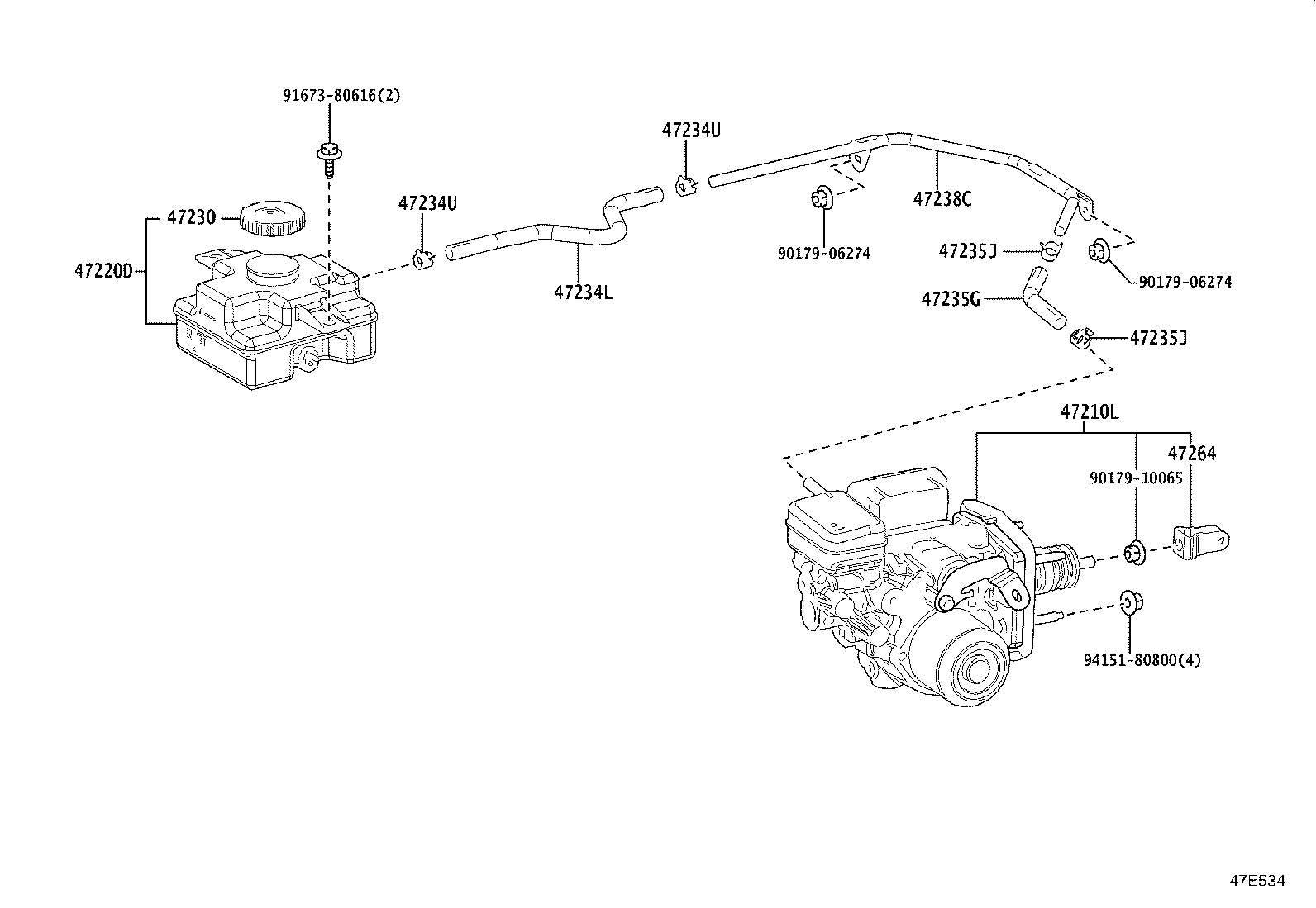 47220-V2020 RESERVOIR ASSY, BRAKE MASTER CYLINDER product image