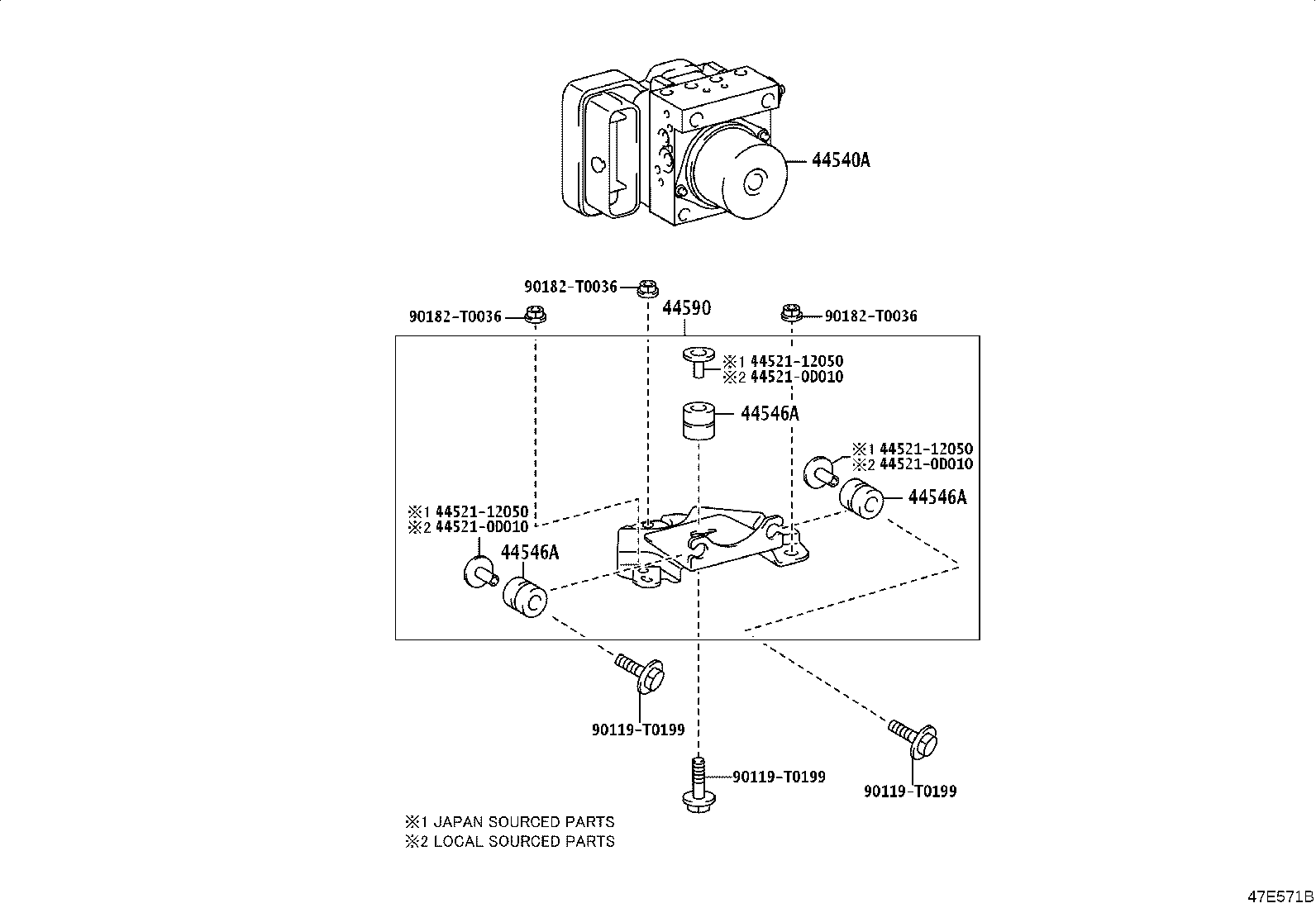 44050-71M00 ACTUATOR ASSY, VSC product image