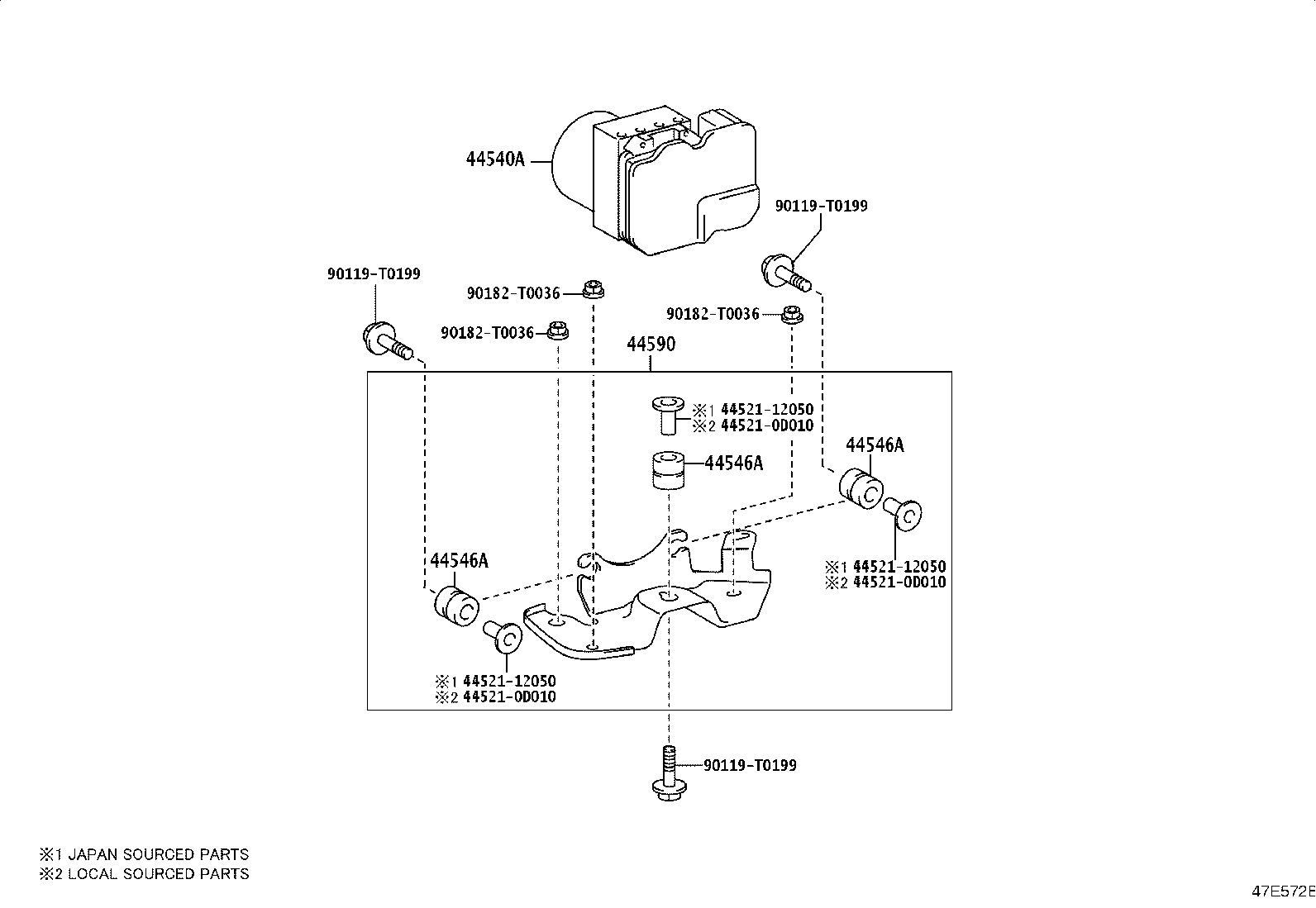 44050-71M00 ACTUATOR ASSY, VSC product image